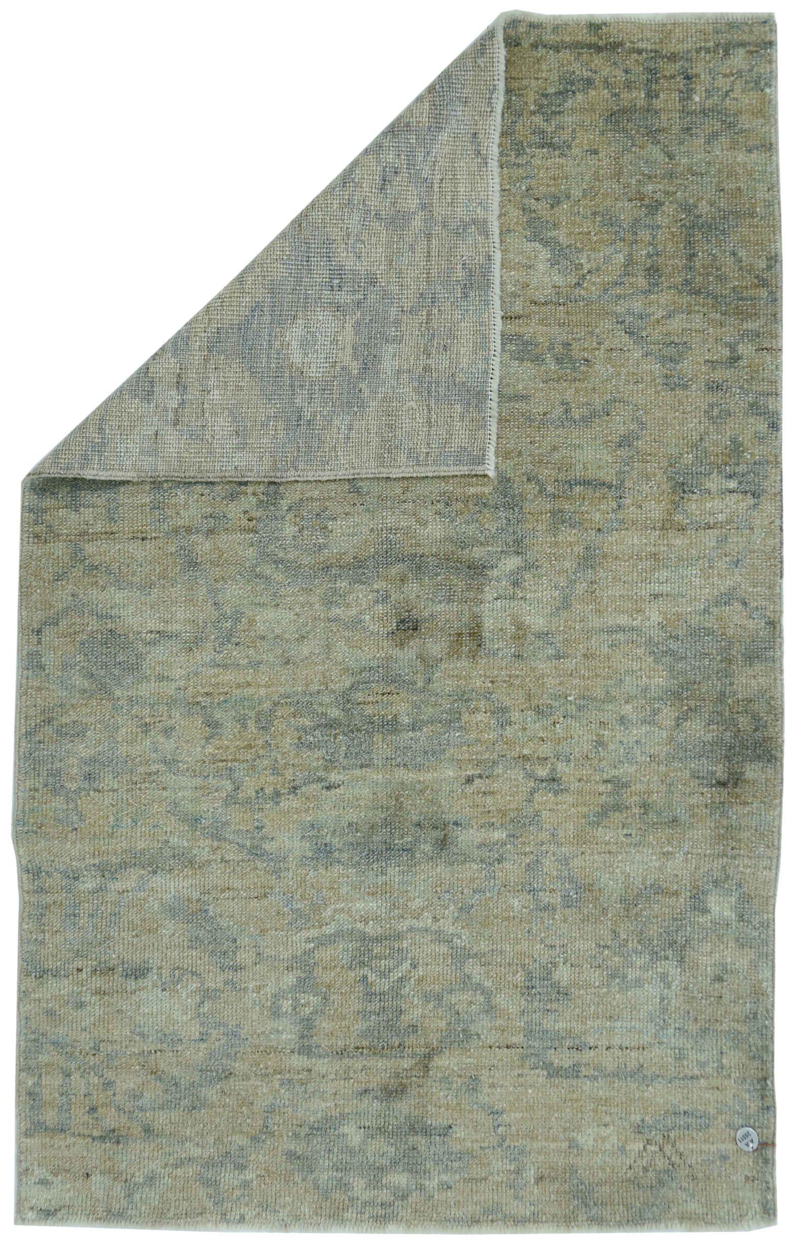 Persischer Oushak-Teppich Circa 1990 - Wolle Grau Elfenbein Design - 89058 (Asiatisch) im Angebot