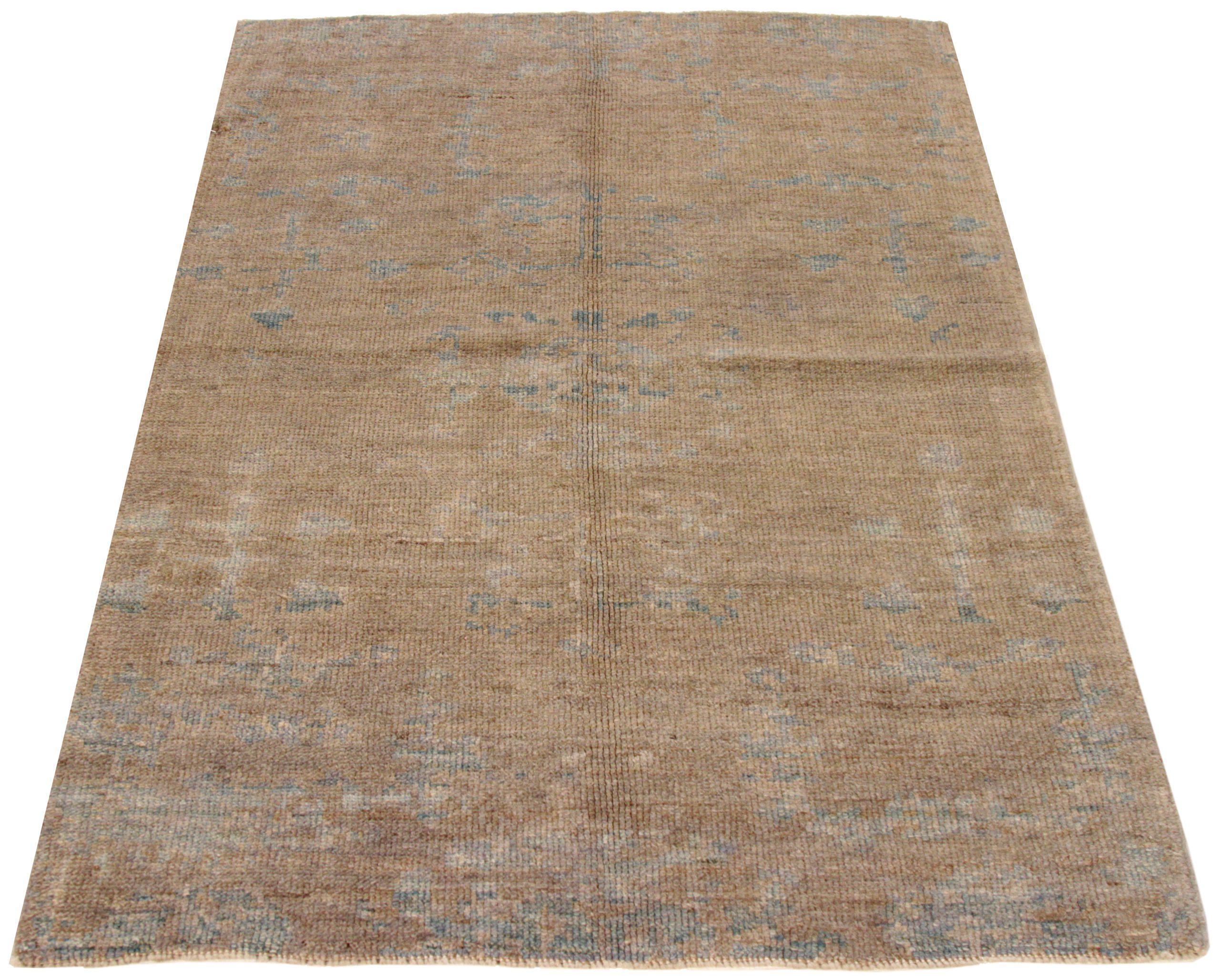 Discover the elegance of Persian Oushak featuring Small Rug in Circa 1990. Designed with Wool and BlueBrown, this exclusive design is perfect for enhancing your space.