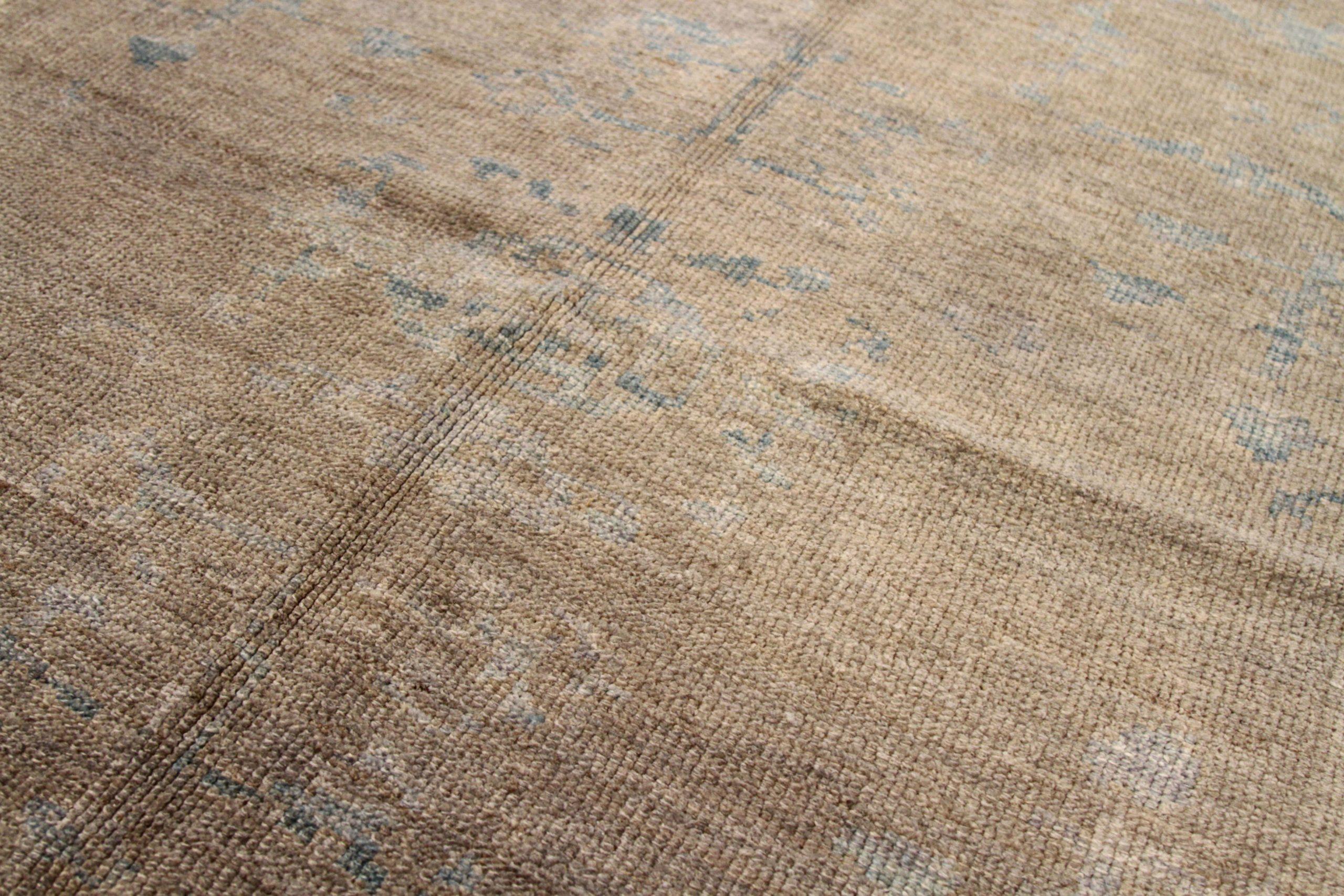 Persischer Oushak Small Teppich - Wolle Blau Brown Design - 88167 (Irakisch) im Angebot