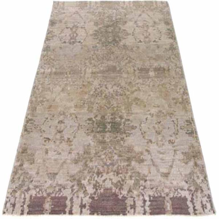 Discover the elegance of Persian Oushak featuring Small Rug in Circa 1990. Designed with Wool and BrownIvory, this exclusive design is perfect for enhancing your space.
