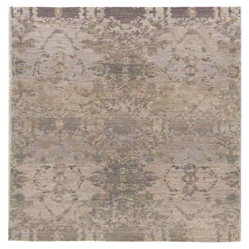 Persian Oushak Small Rug - Wool Brown Ivory Orange Design - 88170 For ...