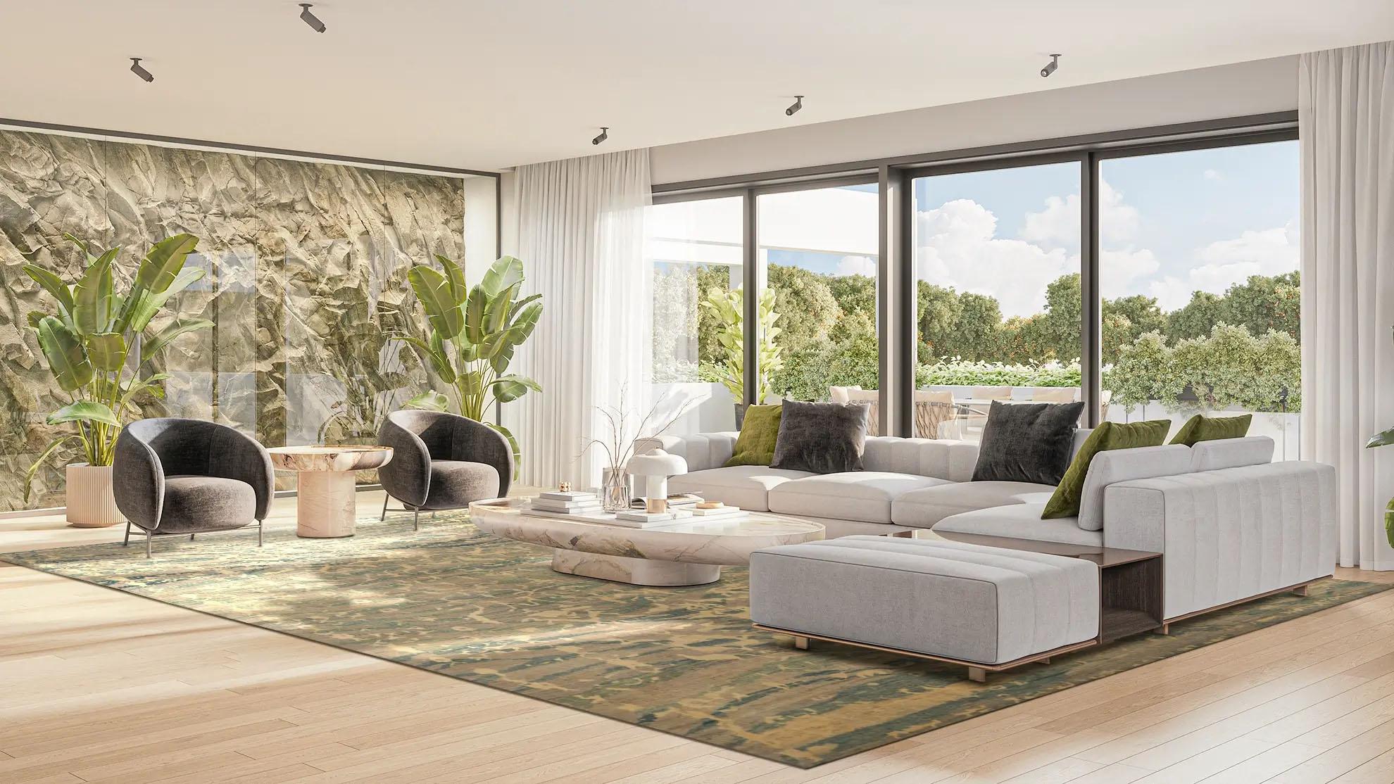 La Grandeur d'Oushak : un tapis transitionnel surdimensionné
Embrassez la fusion parfaite de l'héritage et de la modernité avec cet époustouflant tapis Oushak surdimensionné, un chef-d'œuvre de transition tissé à la main en Iran. Ce tapis reprend