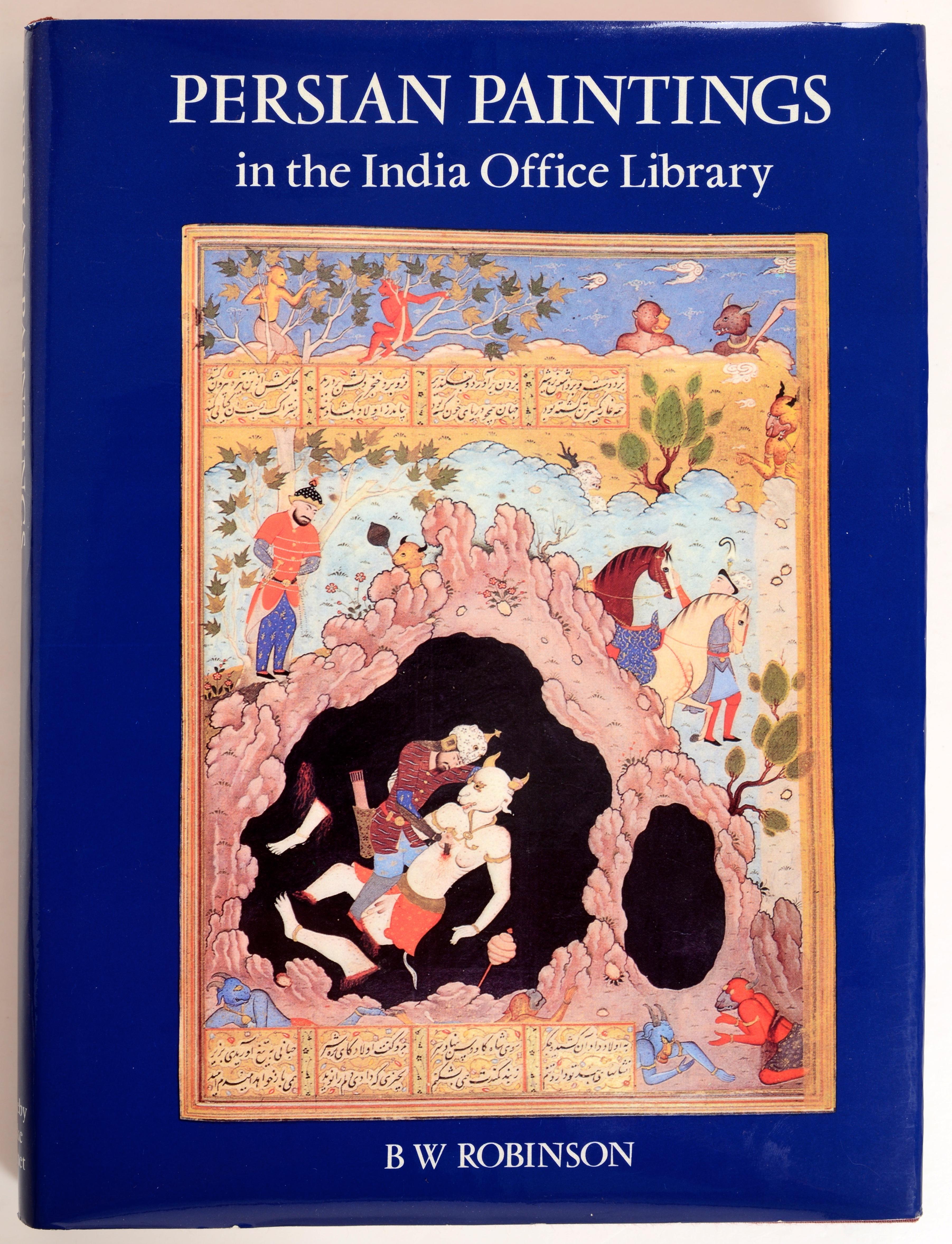 Peintures persanes dans la bibliothèque de bureau d'Inde : un catalogue descriptif, 1ère édition en vente