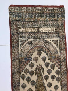 Moorish Paisley Woodblock Printed Textile Wall Hanging
