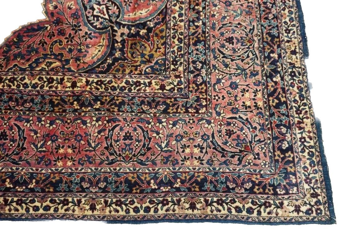 Persian Palace Size Kerman Carpet. Please note wear to rug. 