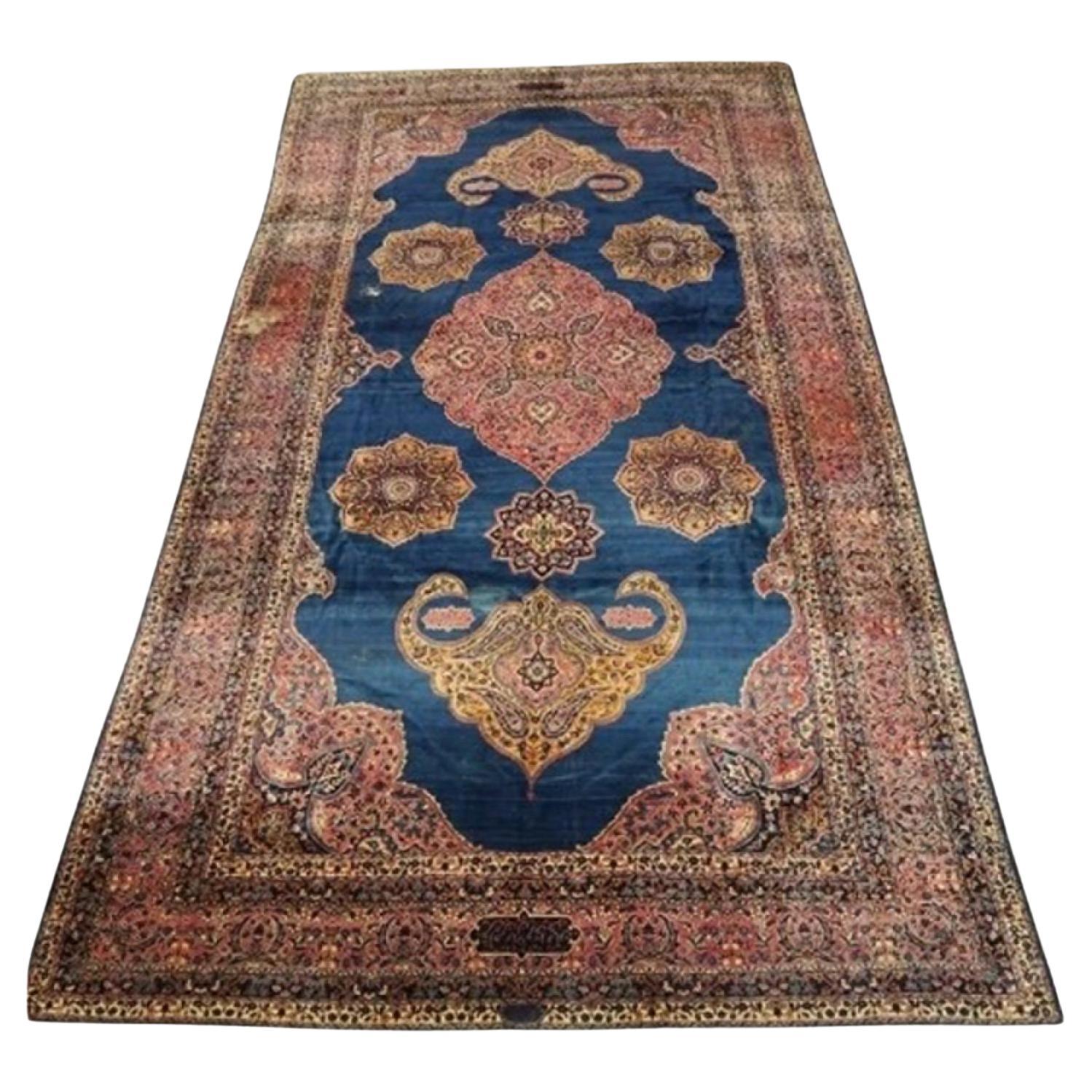 Persian Palace Size Kerman Carpet 