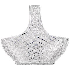 Panier en verre taillé à motif persan