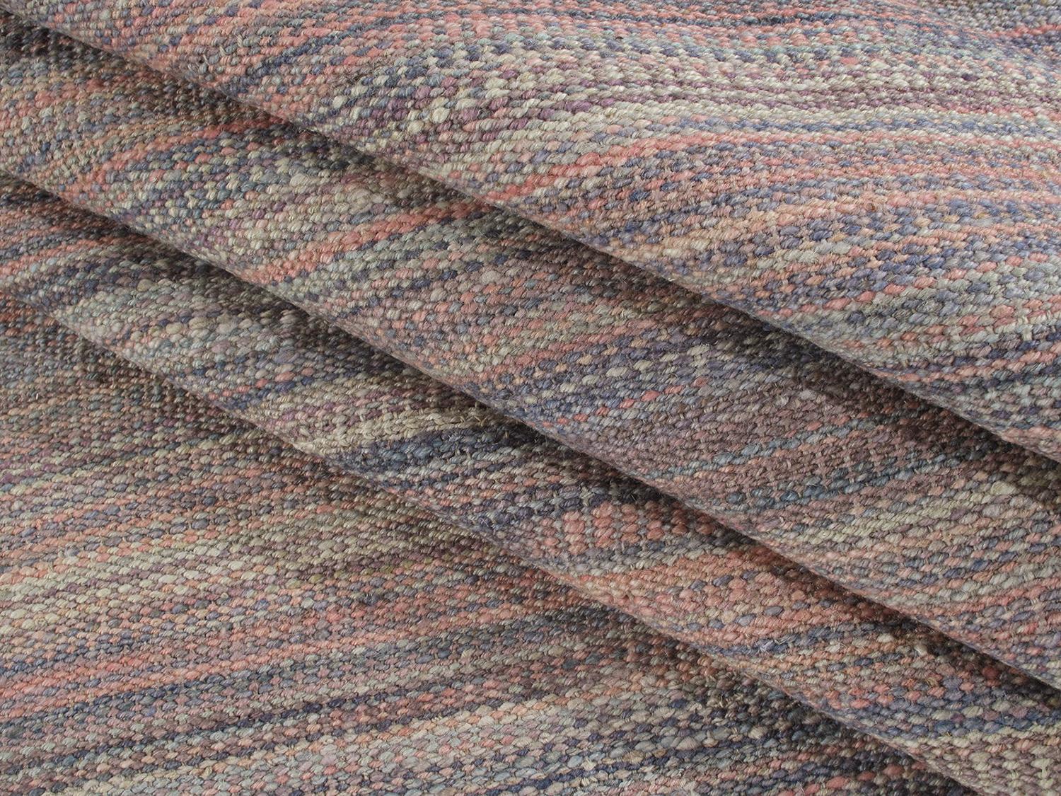 Hand-Woven Persian Pelas Handwoven Flatweave Multicolored Rug For Sale