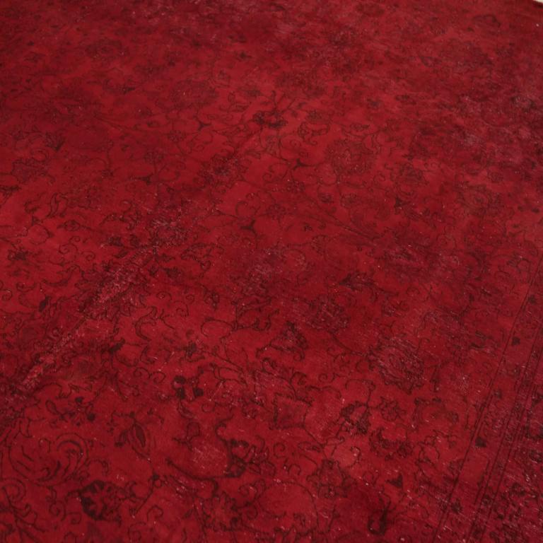 Persische Perserteppiche - rotes Wolldesign - 88918 (Handgeknüpft) im Angebot
