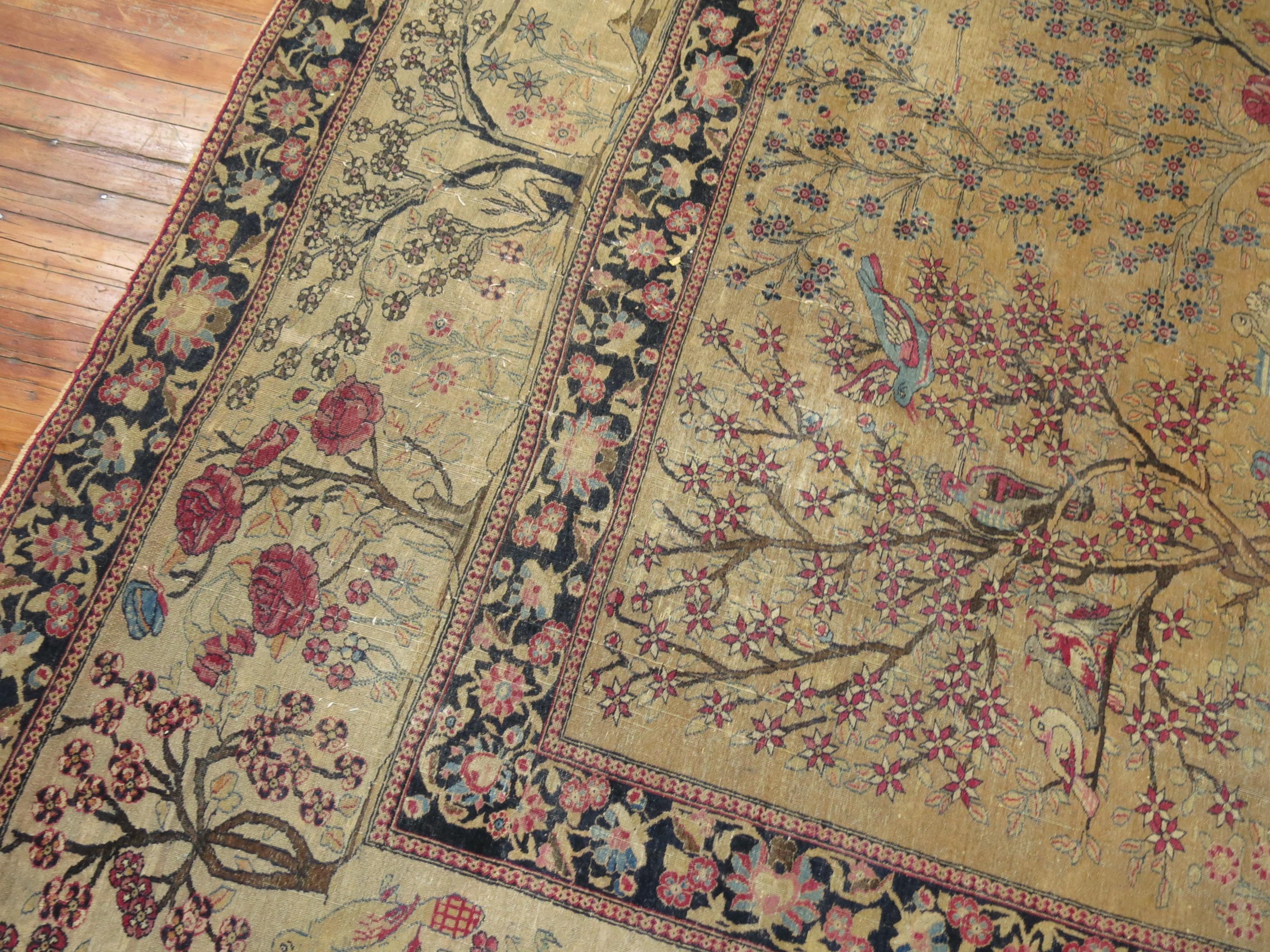 Persian Pictorial Animal Landscape Rug 8