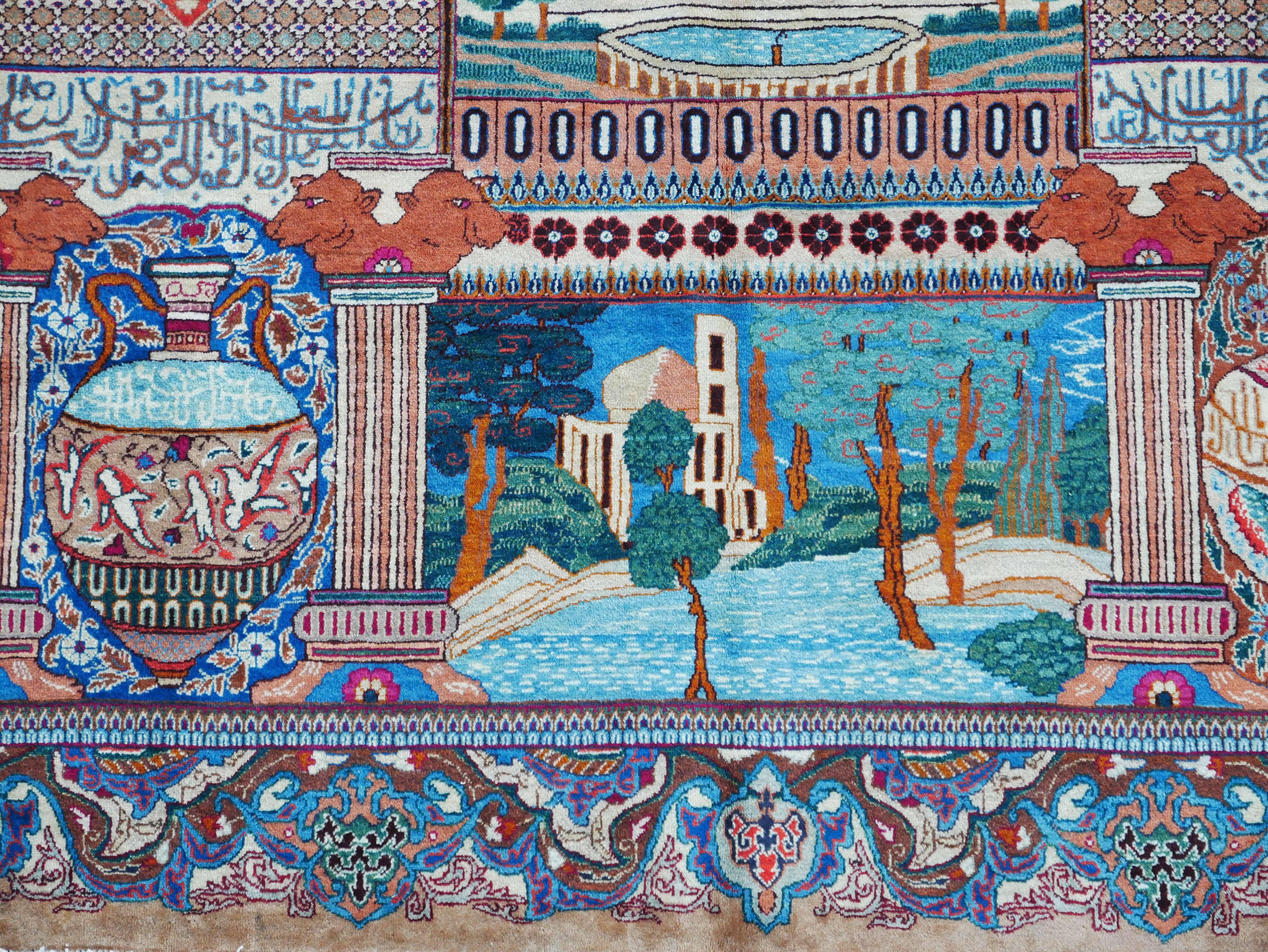 Contemporary Persian Pictorial Kashmar For Sale