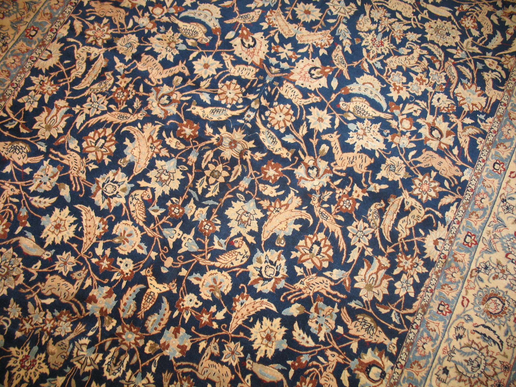 Persischer Bildteppich Nain (Britisch Kolonial) im Angebot