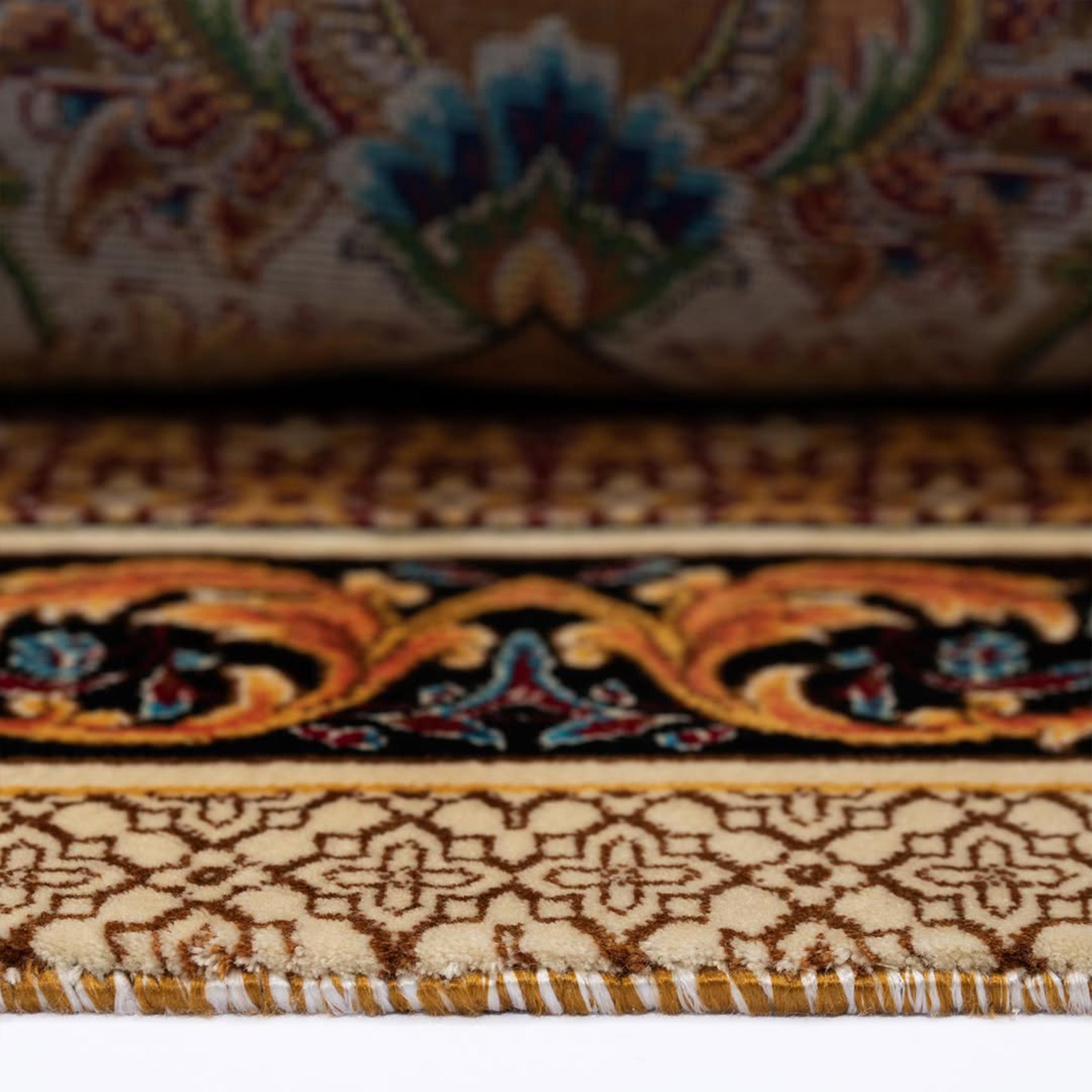 Persian Pure Silk Rug, UK Made, 0059 In New Condition For Sale In Pudsey, GB
