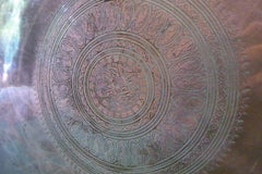 Persian Qajar Copper Serving Tray Sharing Platter Dish