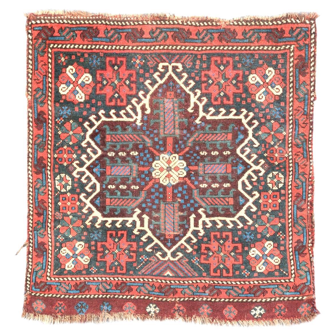 Antike persische Qashqai-Taschentasche aus dem 19. Jahrhundert