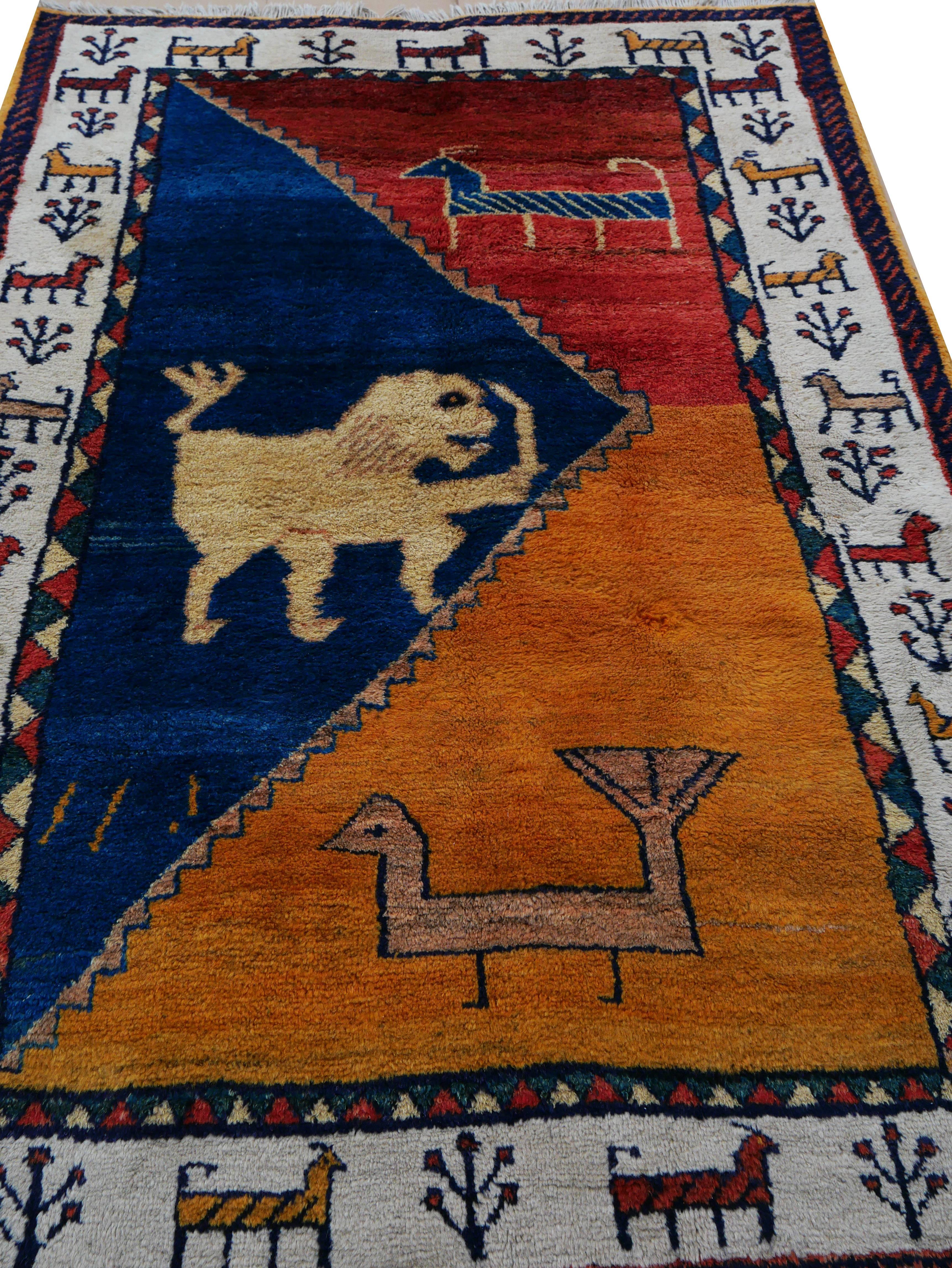 Hand-Knotted Persian Qashqai Gabbeh