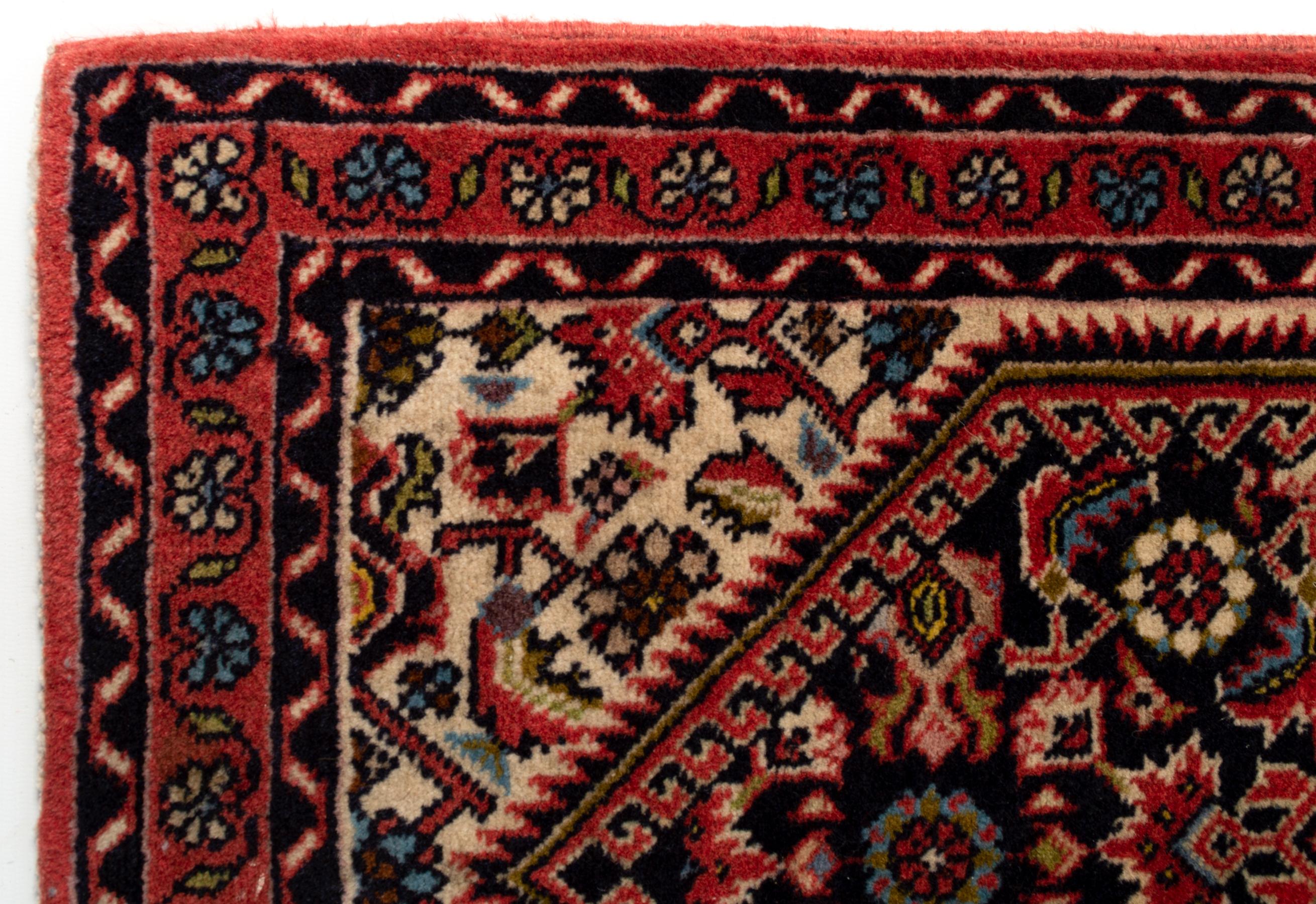 Unknown Persian Qashqai Hand-Knotted Prayer Mat Small Rug For Sale