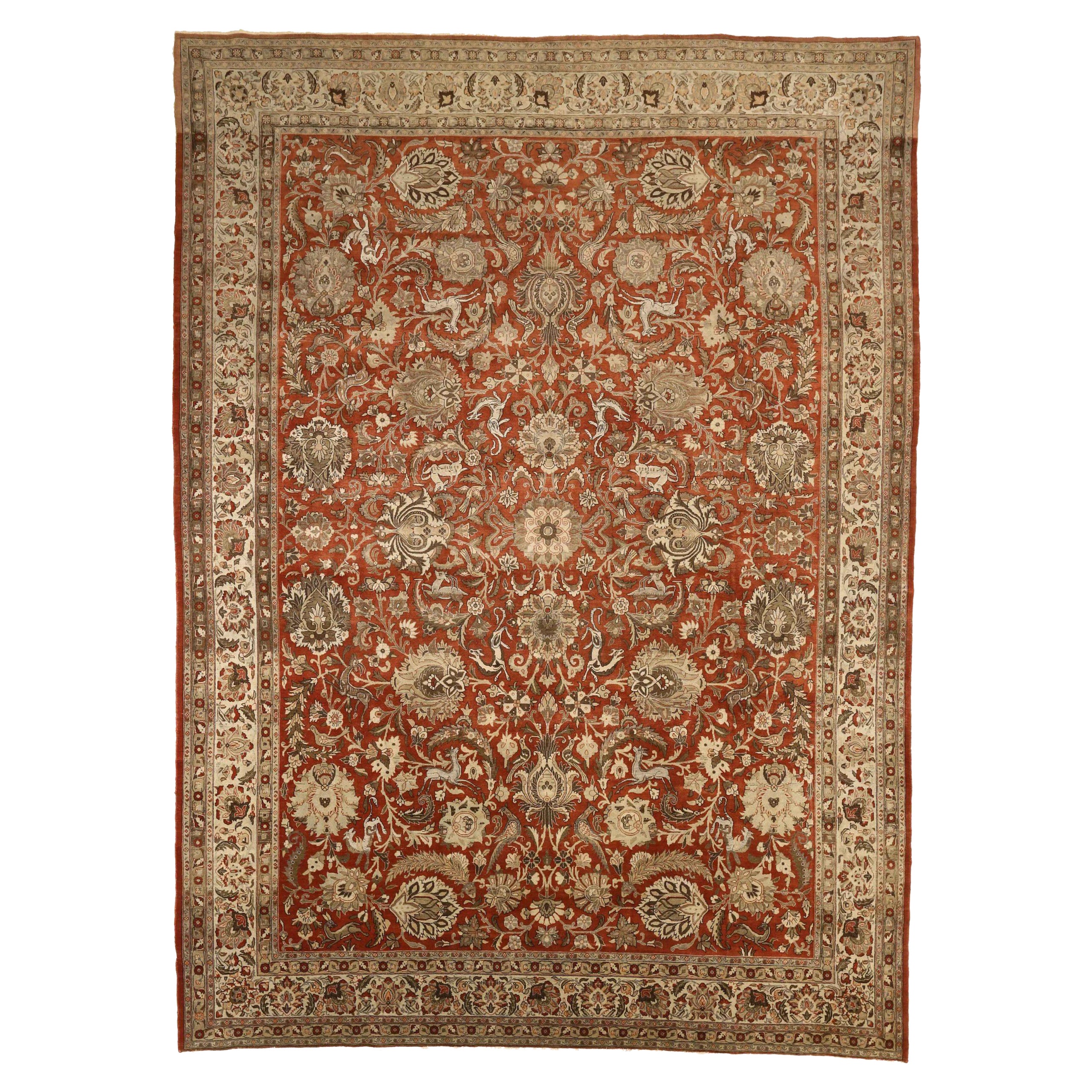 Persian Qom Area Rugs Circa 1880 - 52039