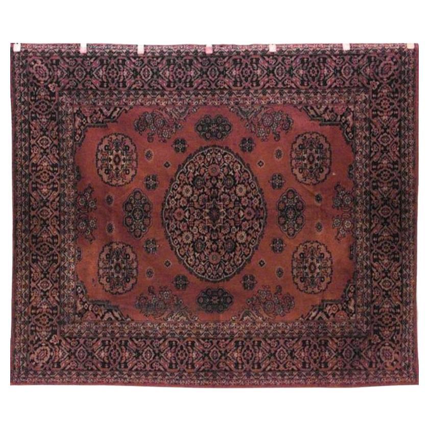 Persian Red and Black Velvet Table Cover
