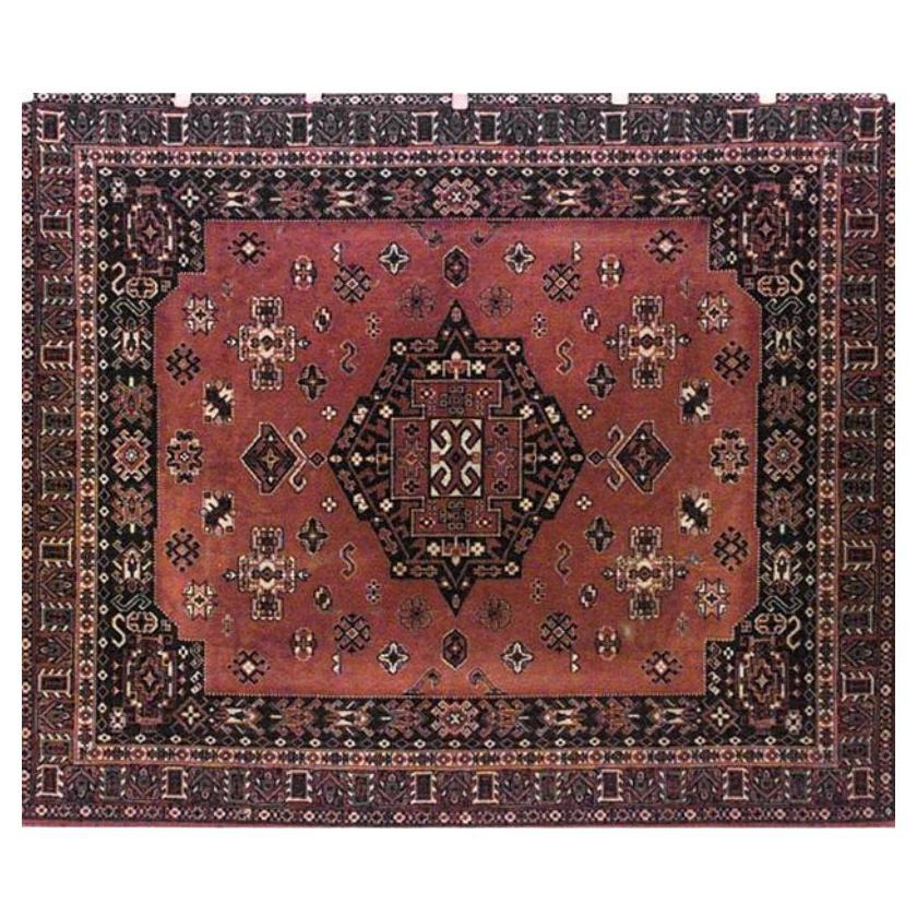 Persian Red and Blue Velvet Table Cover