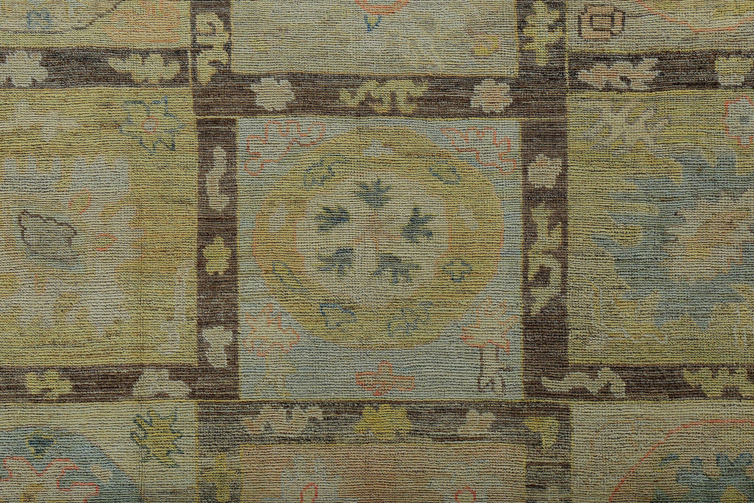 Tappeti Persian Rose Collection'S Circa 1990 - Lana Blu Marrone Avorio - 89145 In condizioni ottime in vendita a Dallas, TX