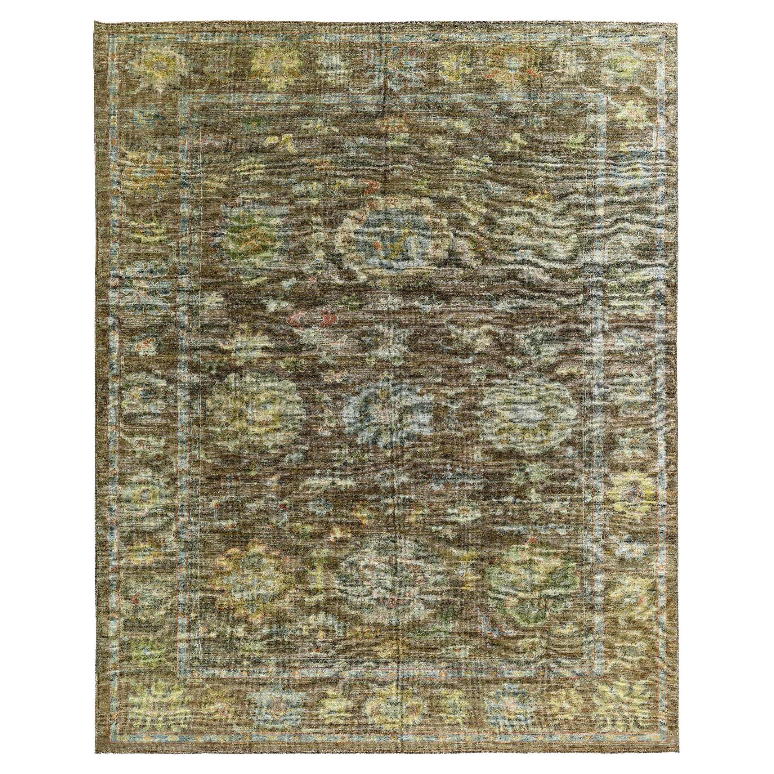 Tappeti Persian Rose Collection'S Circa 1990 - Lana Blu Marrone Giallo - 89113