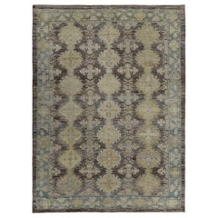 Tappeti Persian Rose Collection'S Circa 1990 - Lana Blu Marrone Giallo - 89386
