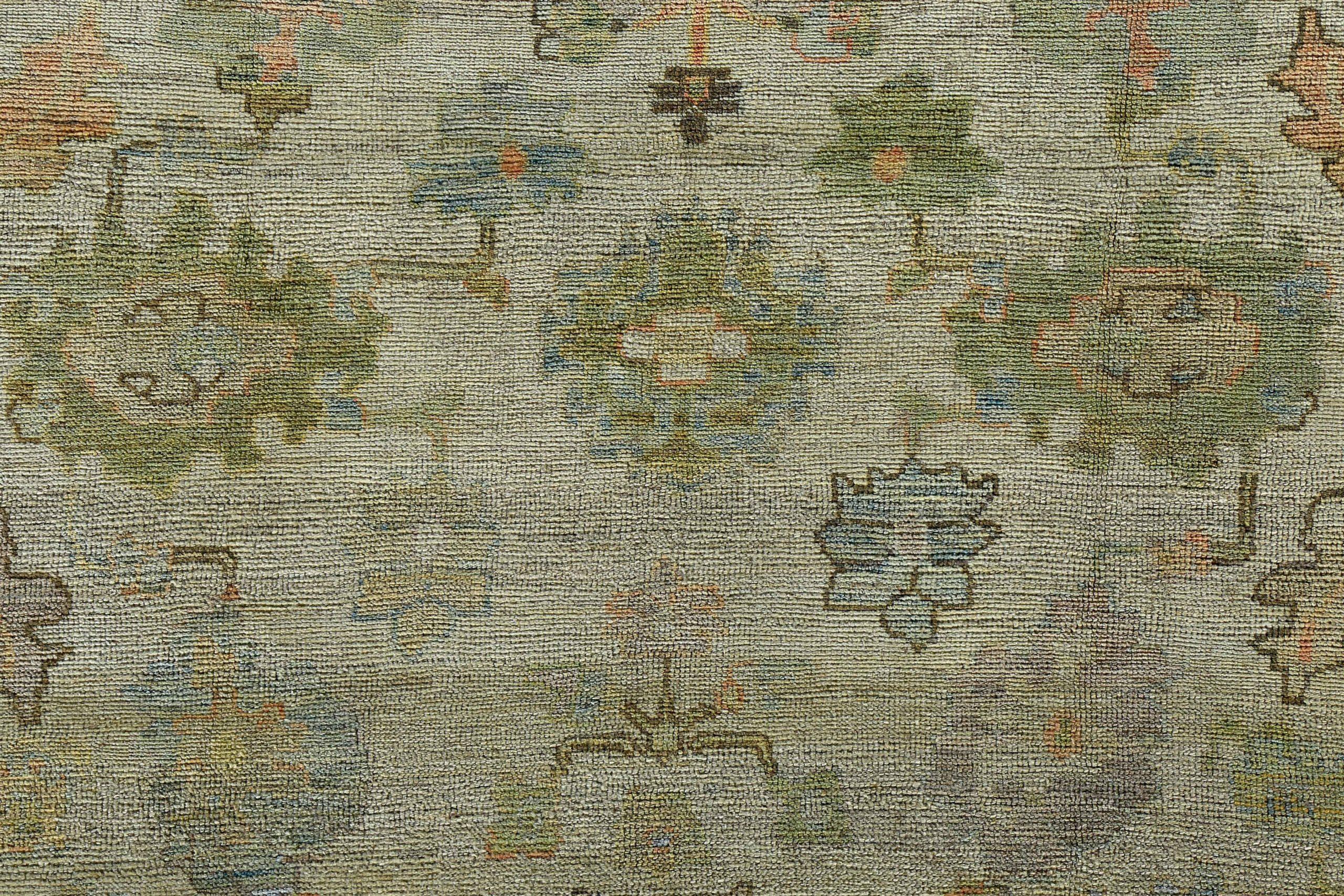 Tappeti Persian Rose Collection'S Circa 1990 - Lana Blu Verde Avorio - 89080 In condizioni ottime in vendita a Dallas, TX
