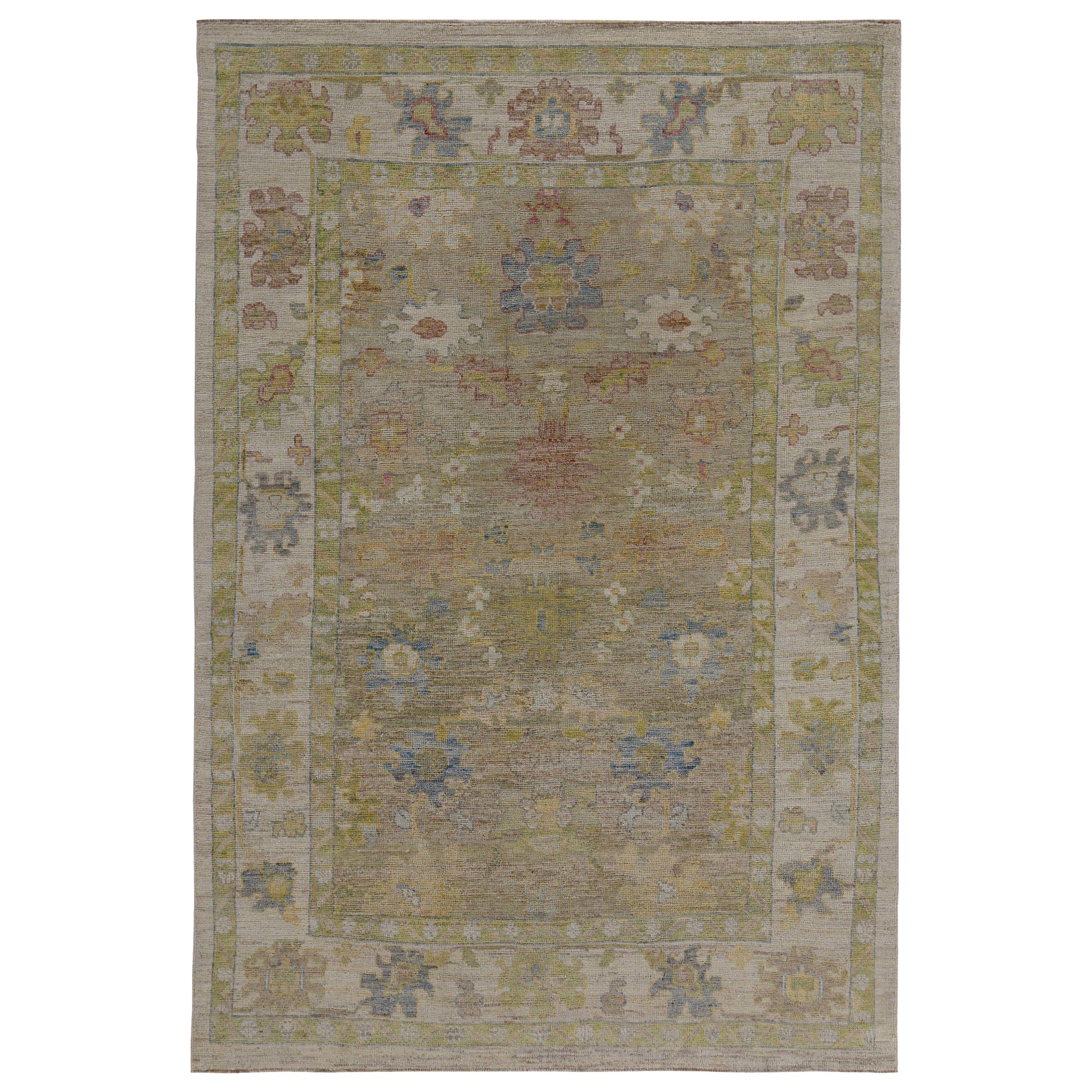 Tappeti Persian Rose Collection'S Circa 1990 - Lana Blu Verde Avorio - 89384
