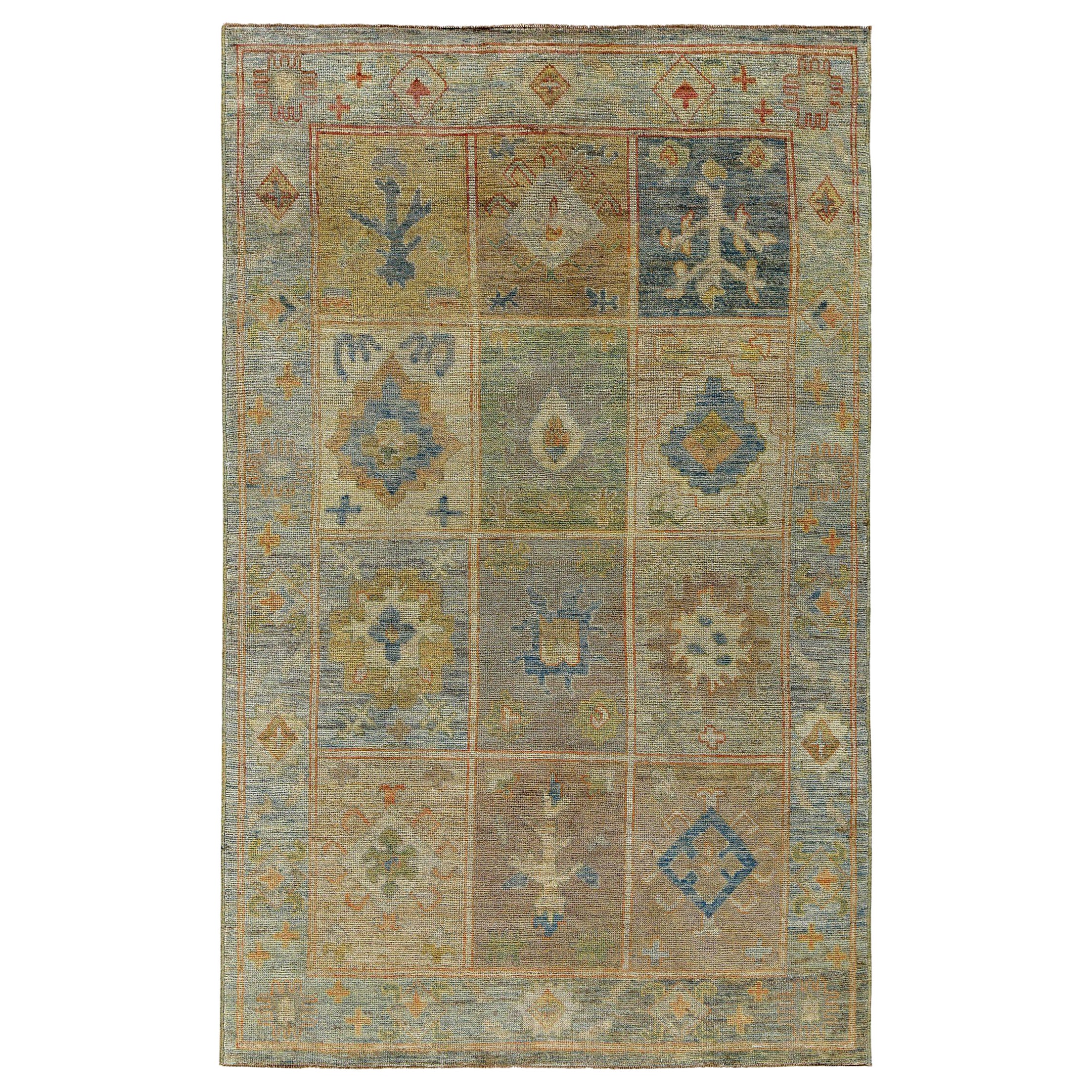 Tappeti Persian Rose Collection'S Circa 1990 - Lana Blu Verde Avorio - 89532