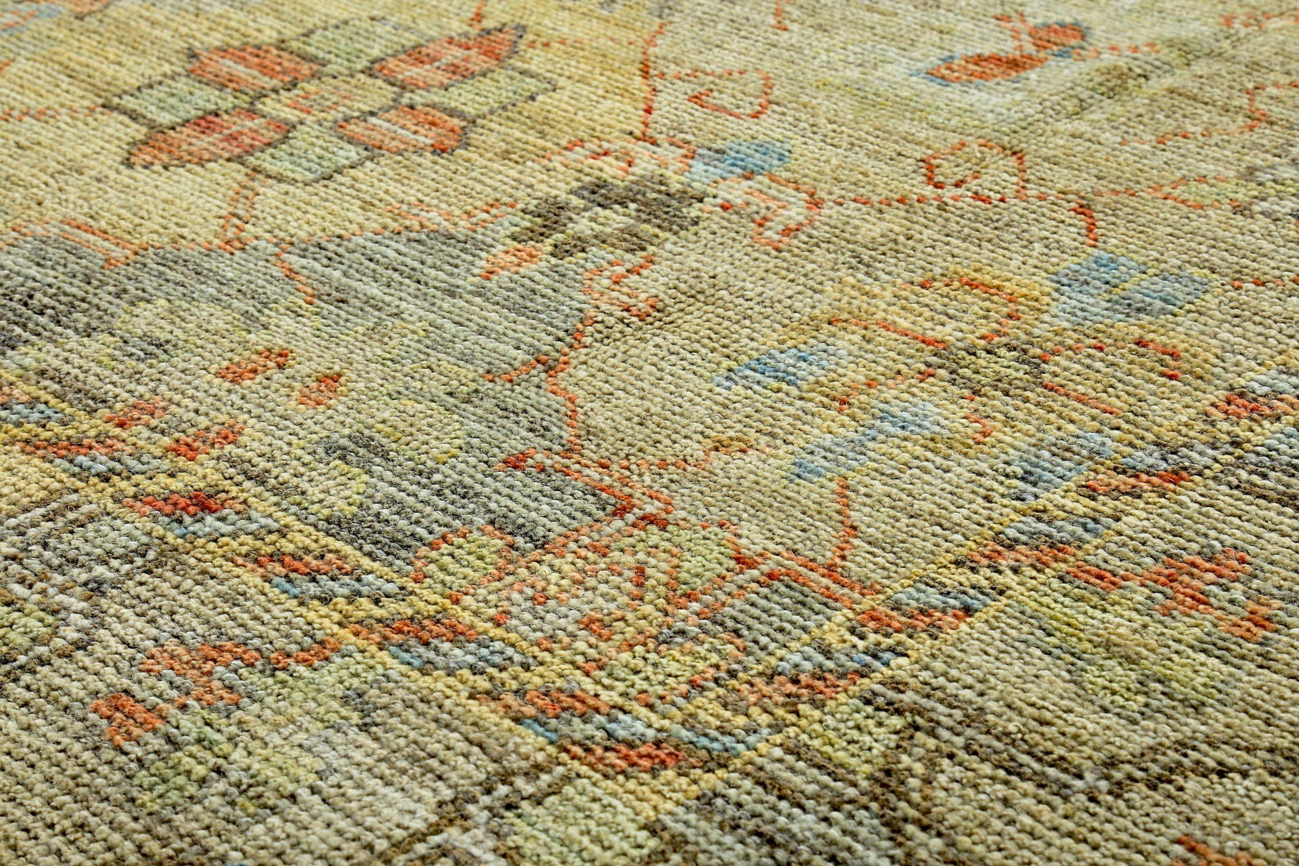 Tappeti Persian Rose Collection'S Circa 1990 - Lana Blu Verde Avorio - 89543 In condizioni ottime in vendita a Dallas, TX