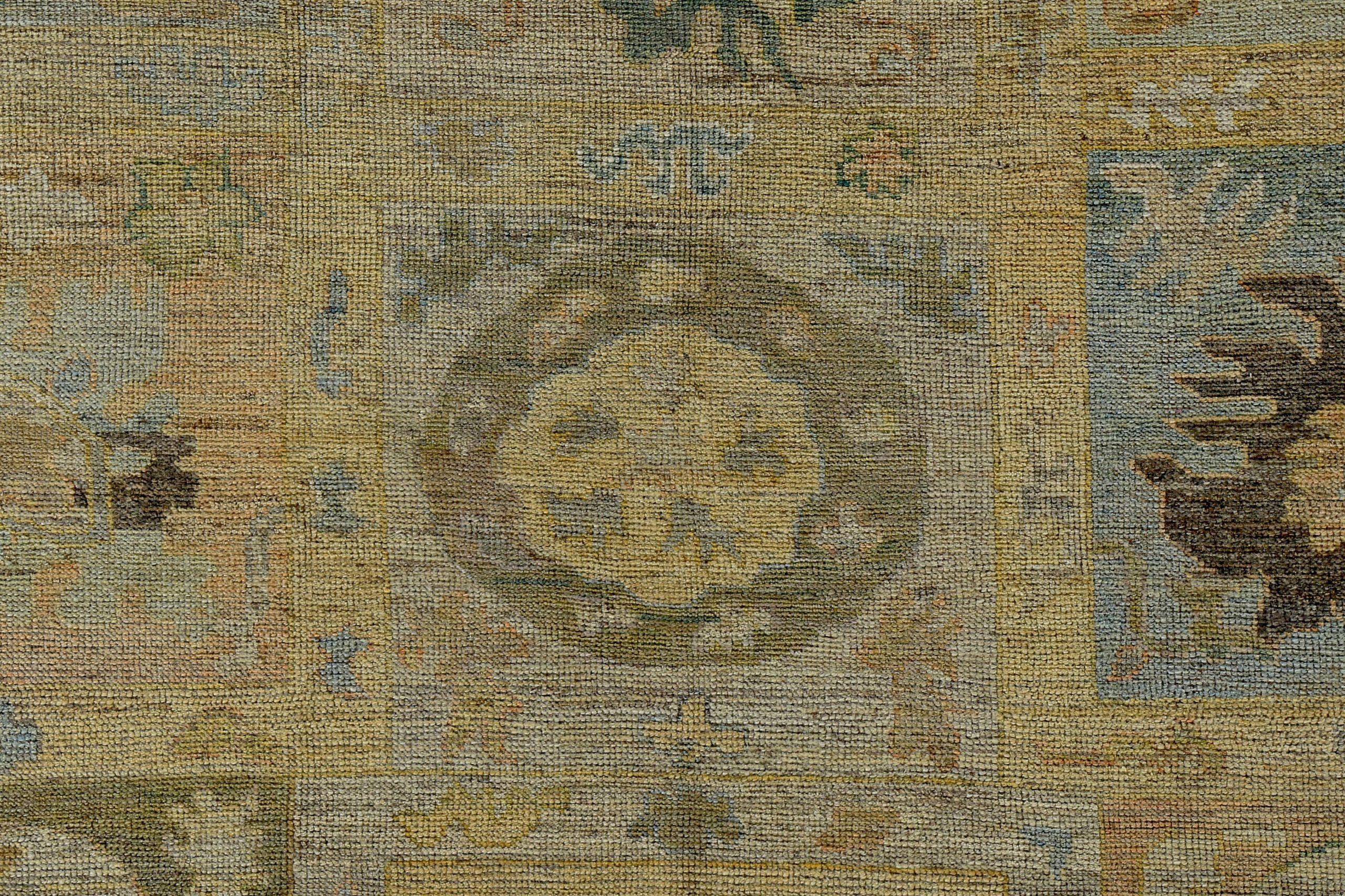 Tappeti Persian Rose Collection'S Circa 1990 - Lana Blu Verde Giallo - 89569 In condizioni ottime in vendita a Dallas, TX