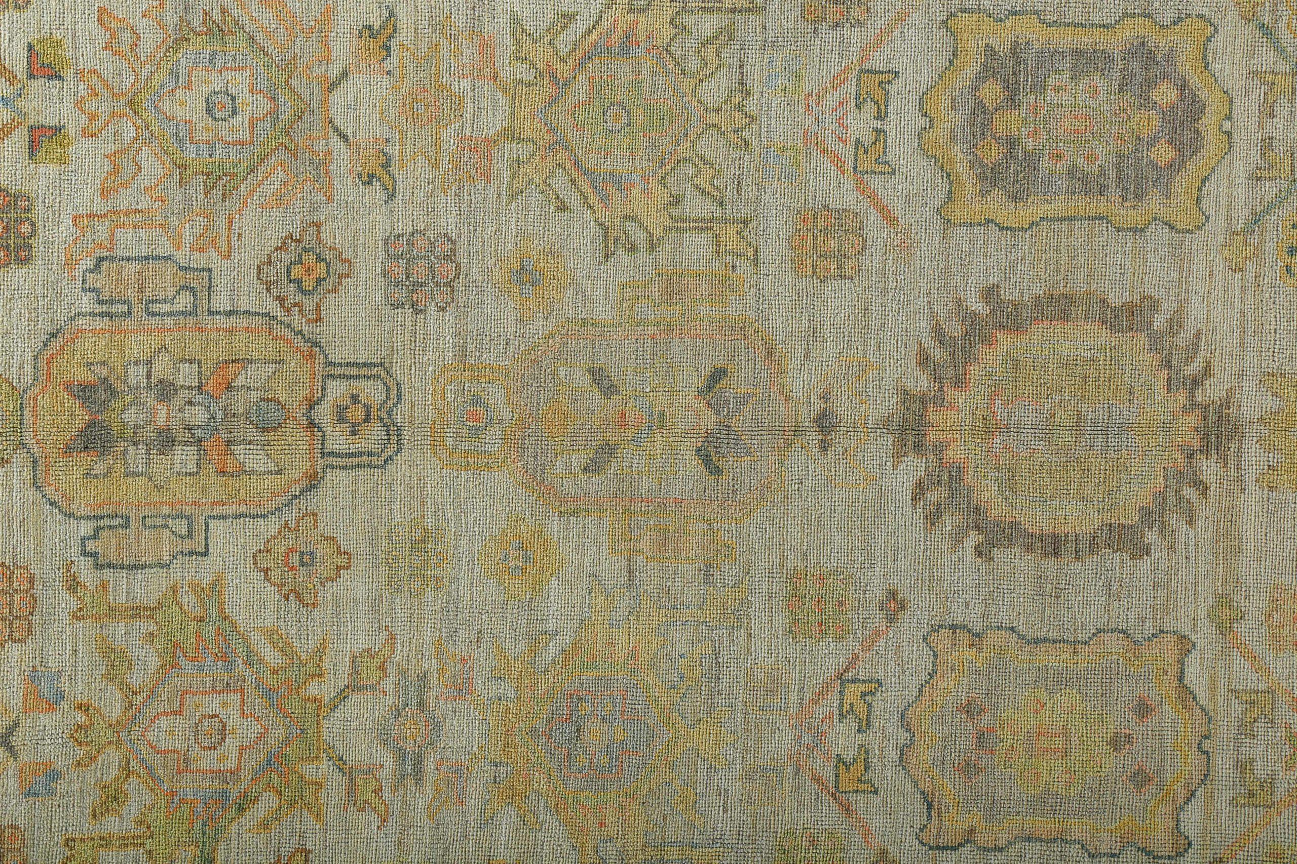 Colección Rosa Persa Alfombras Circa 1990 - Lana Azul Marfil Amarillo - 89137 Asiático en venta