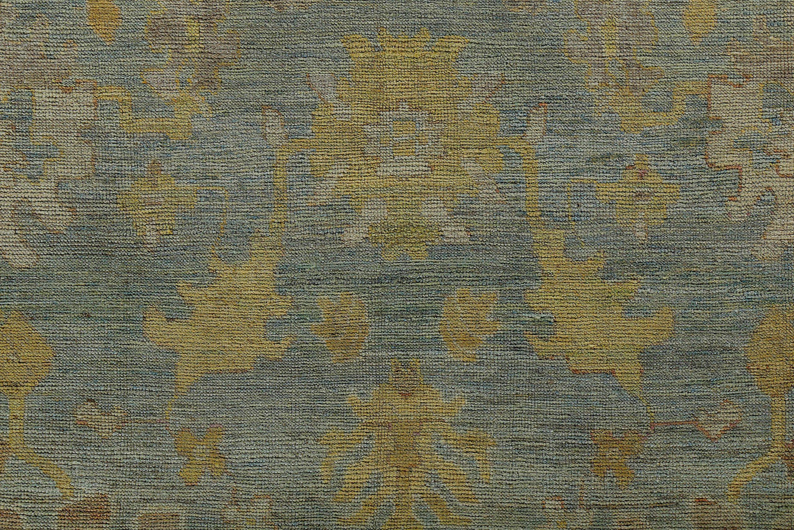 Tappeti Persian Rose Collection'S Circa 1990 - Lana Blu Avorio Giallo - 89141 In condizioni ottime in vendita a Dallas, TX