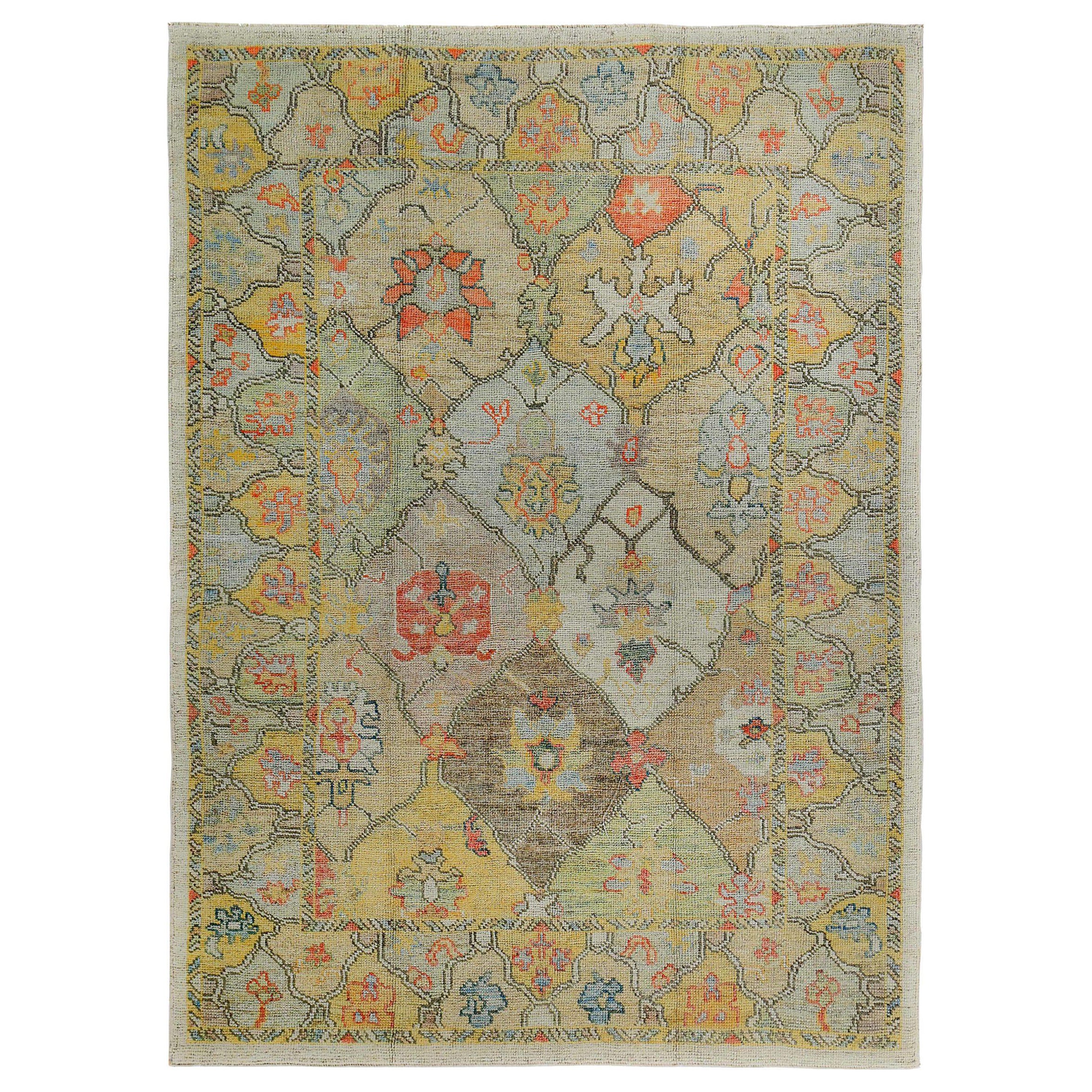 Tappeti Persian Rose Collection'S Circa 1990 - Lana Blu Avorio Giallo - 89197
