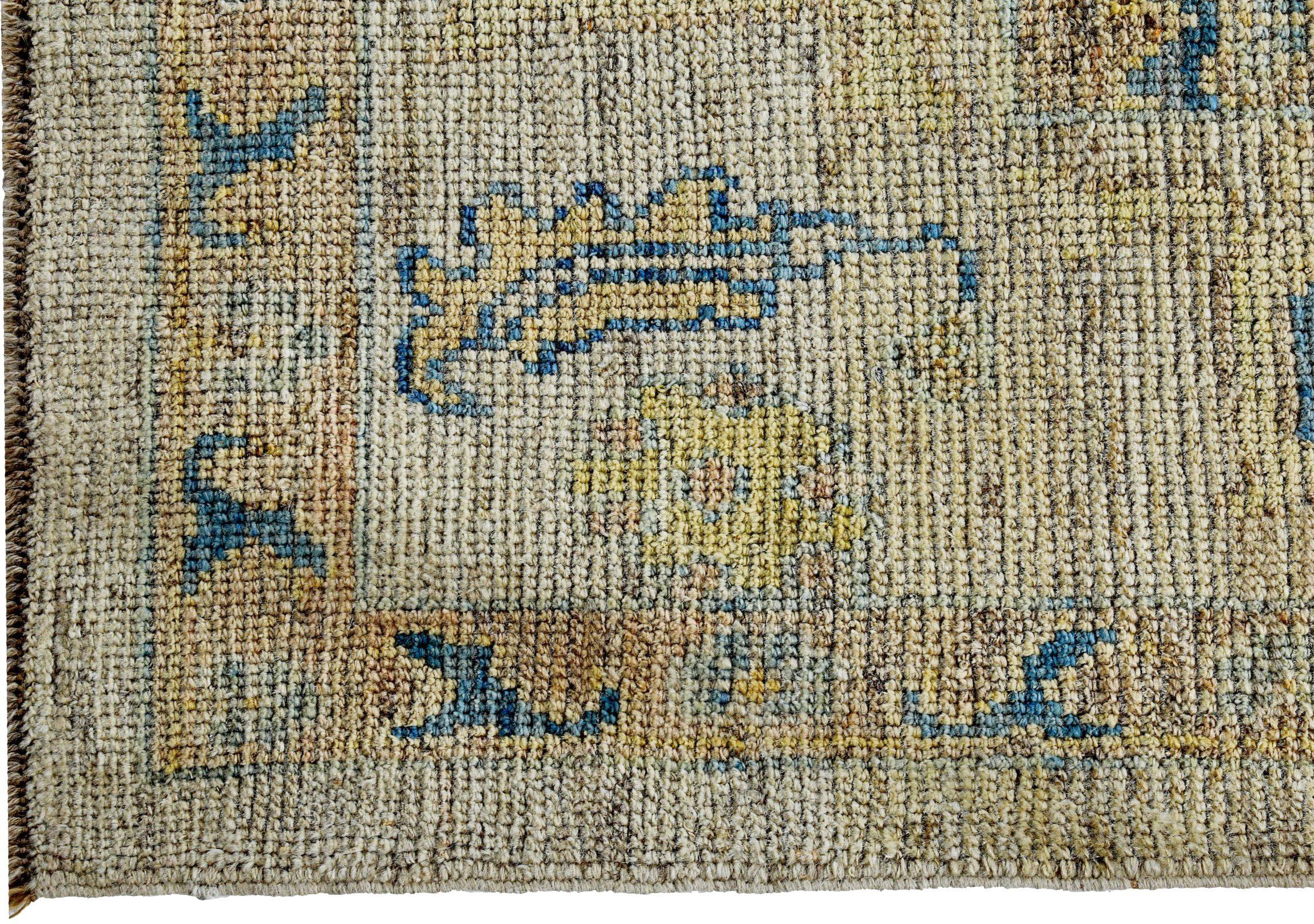 XX secolo Tappeti Persian Rose Collection'S Circa 1990 - Lana Blu Avorio Giallo - 89288 in vendita