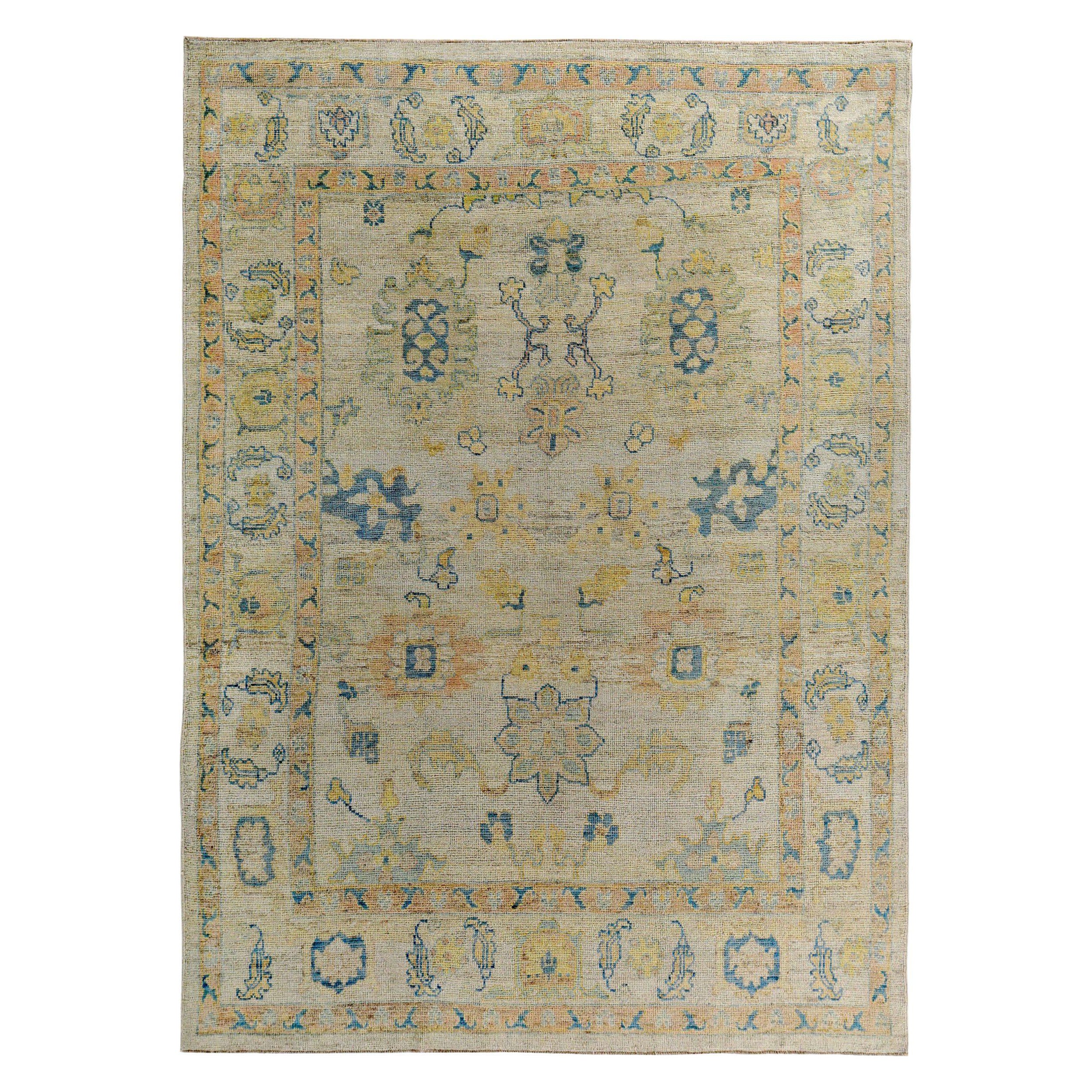 Tappeti Persian Rose Collection'S Circa 1990 - Lana Blu Avorio Giallo - 89288