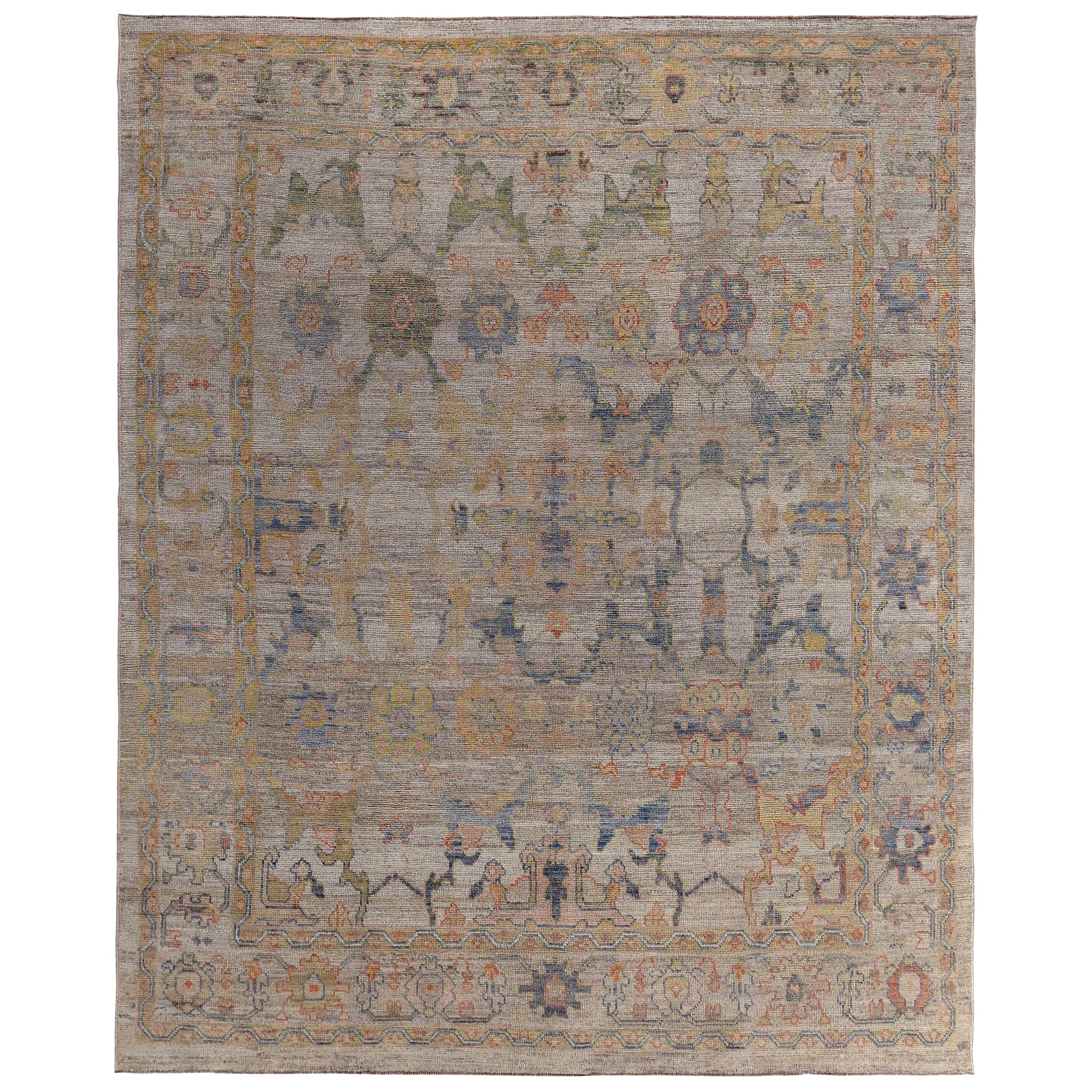 Tappeti Persian Rose Collection'S Circa 1990 - Lana Blu Avorio Giallo - 89381