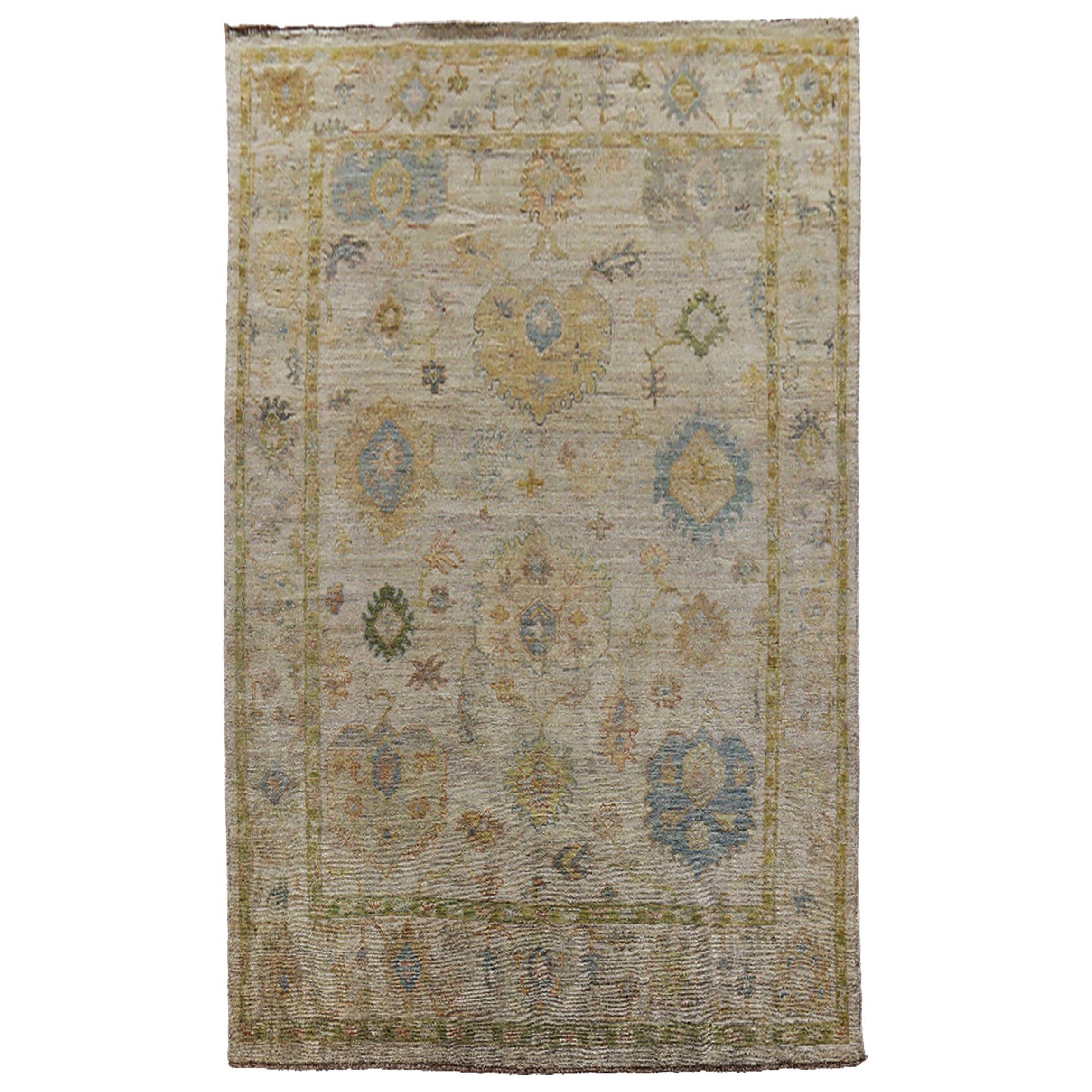 Tappeti Persian Rose Collection'S Circa 1990 - Lana Blu Avorio Giallo - 89539