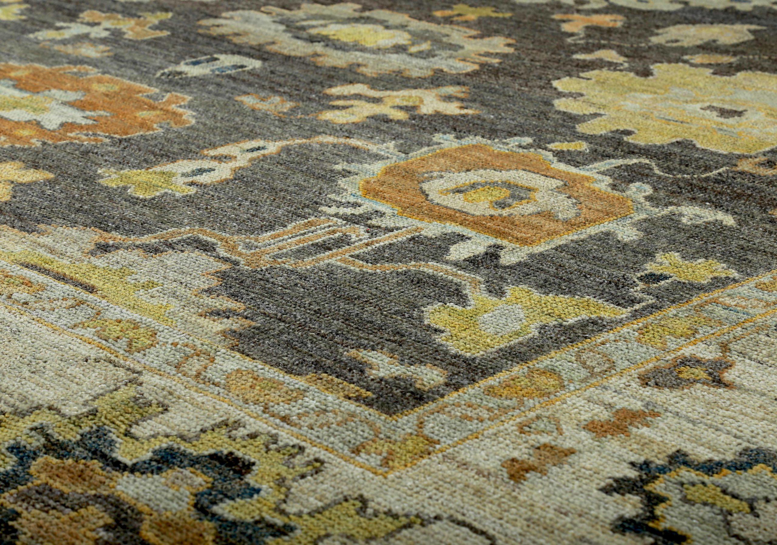 Tappeti Persian Rose Collection'S Circa 1990 - Lana Marrone Verde Avorio - 89121 In condizioni ottime in vendita a Dallas, TX