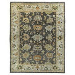 Tapis de la collection Persian Rose Circa 1990 - Laine Brown Green Ivory - 89121