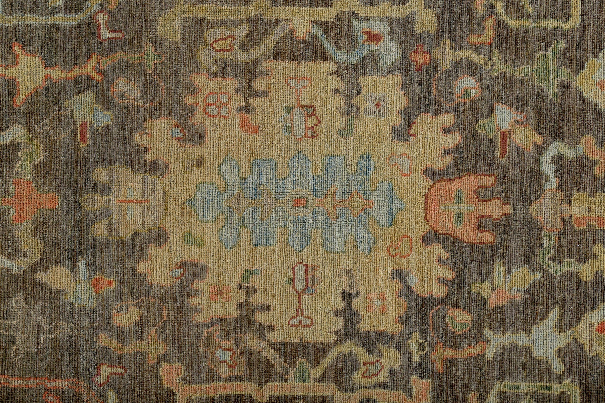 Tappeti Persian Rose Collection'S Circa 1990 - Lana Marrone Verde Giallo - 89289 In condizioni ottime in vendita a Dallas, TX