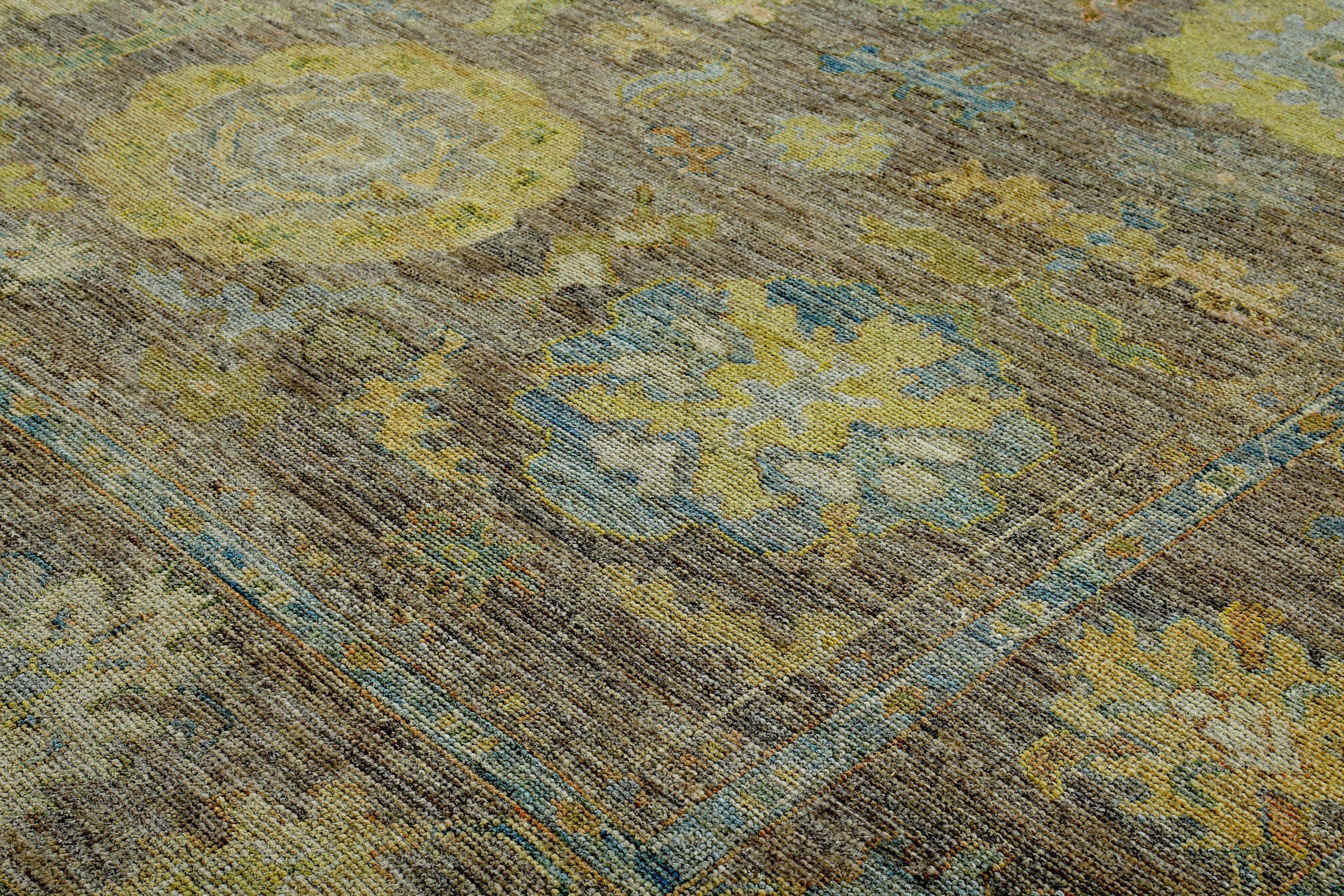 XX secolo Tappeti Persian Rose Collection'S Circa 1990 - Lana Marrone Verde Giallo - 89548 in vendita