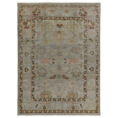 Tapis de sol Persian Rose Collection Circa 1990 - Laine Brown Ivory Design - 89088