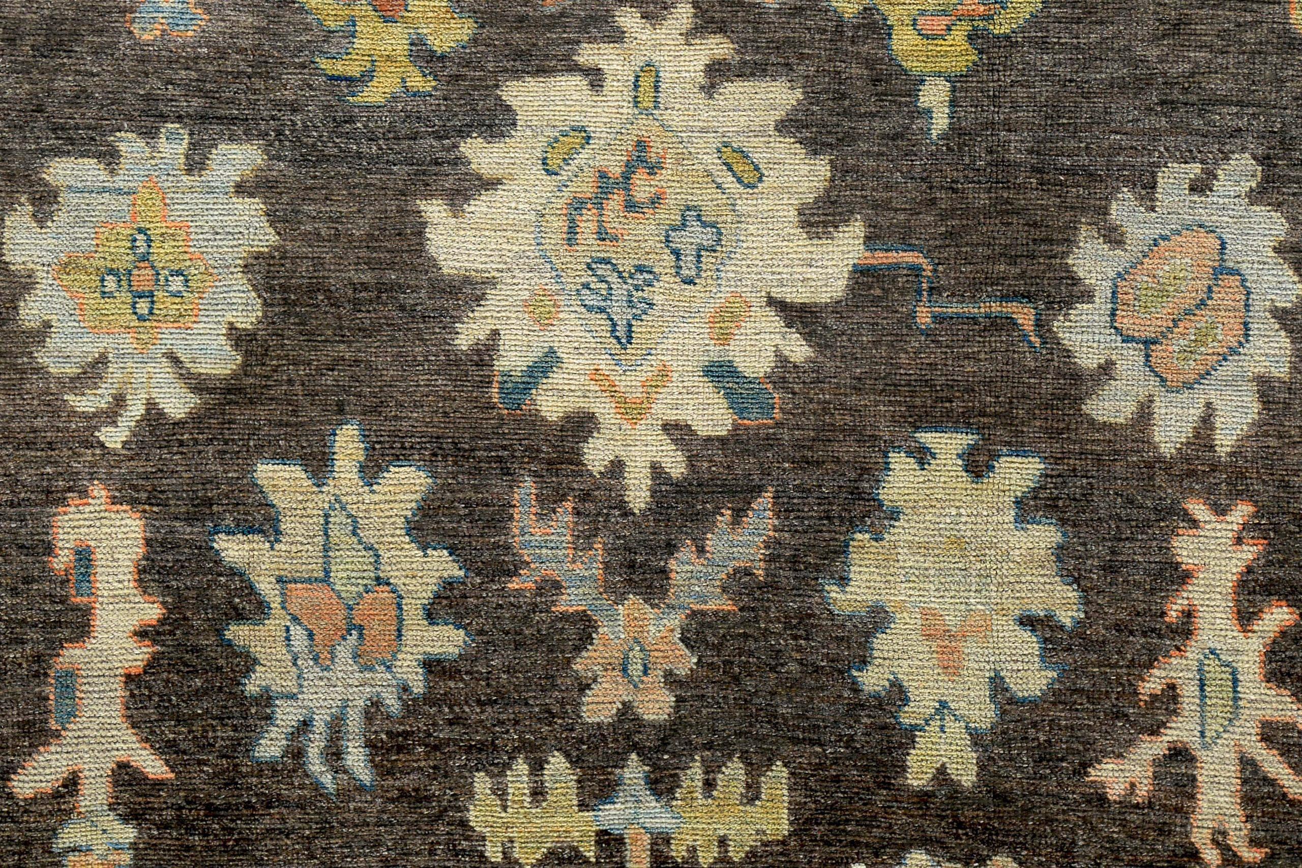 Colección Rosa Persa Alfombras Circa 1990 - Lana Marrón Diseño Marfil - 89275 Asiático en venta