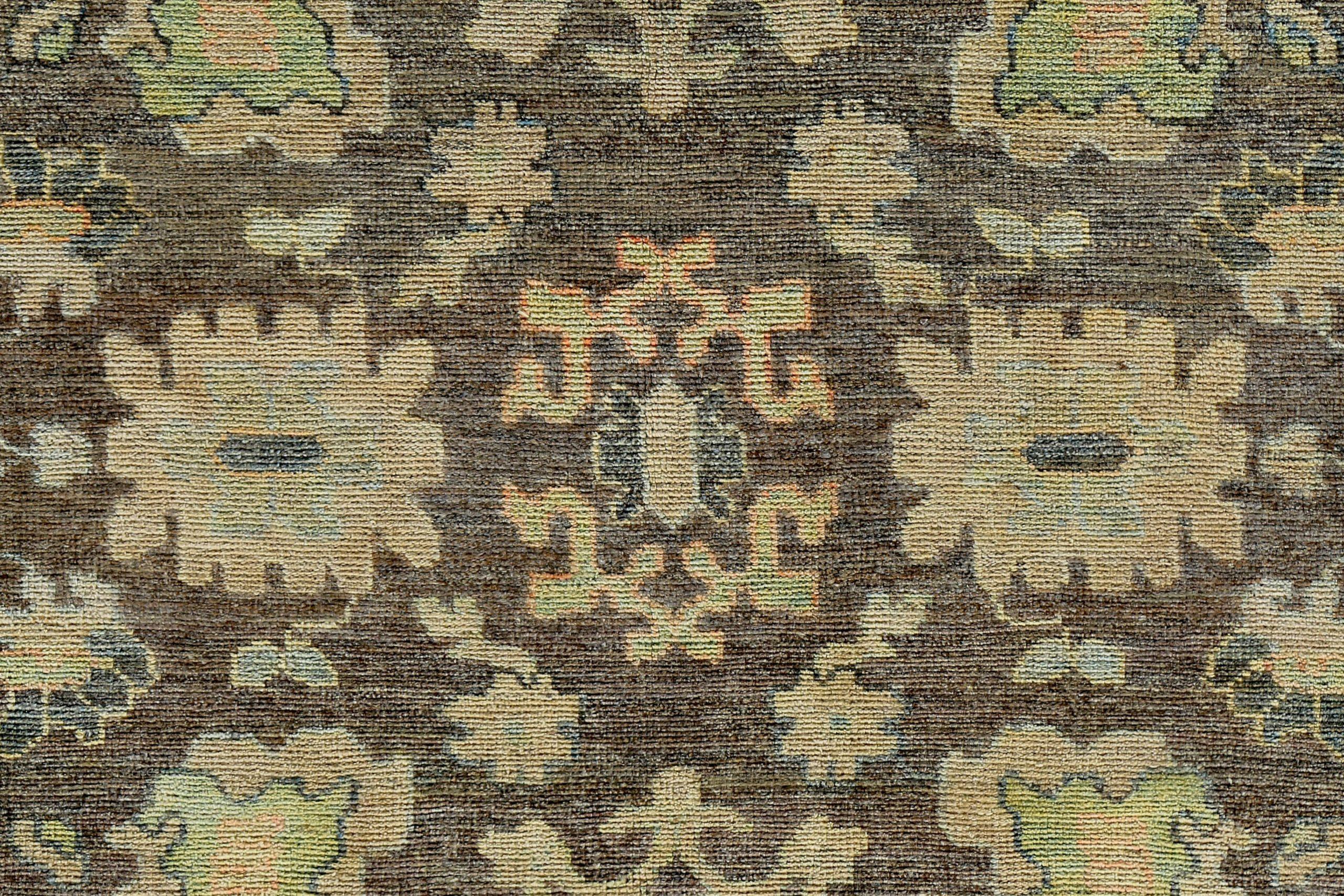 Asiatico Tappeti Persian Rose Collection'S Circa 1990 - Lana Marrone Avorio Design - 89367 in vendita