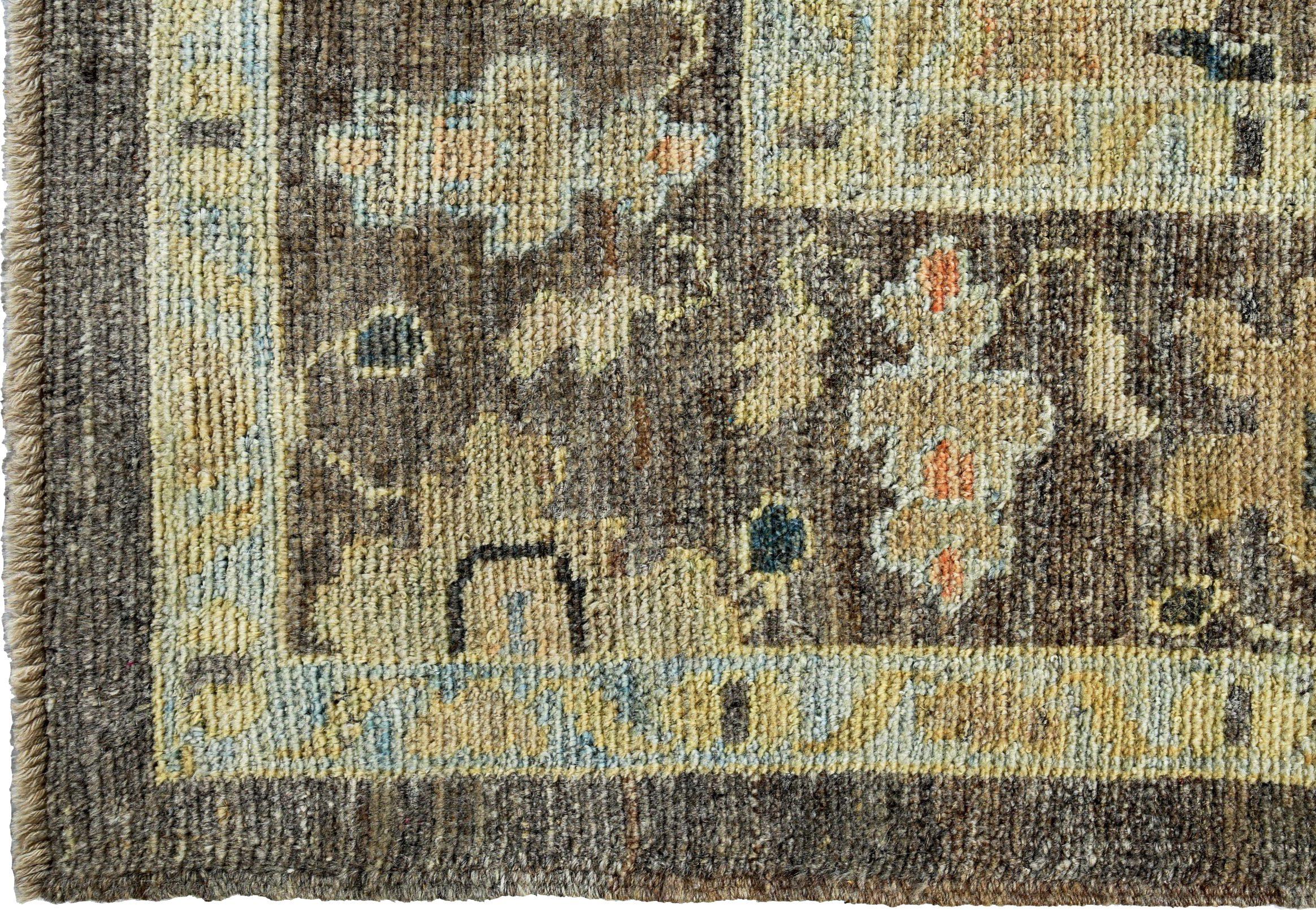 Tappeti Persian Rose Collection'S Circa 1990 - Lana Marrone Avorio Design - 89367 In condizioni ottime in vendita a Dallas, TX