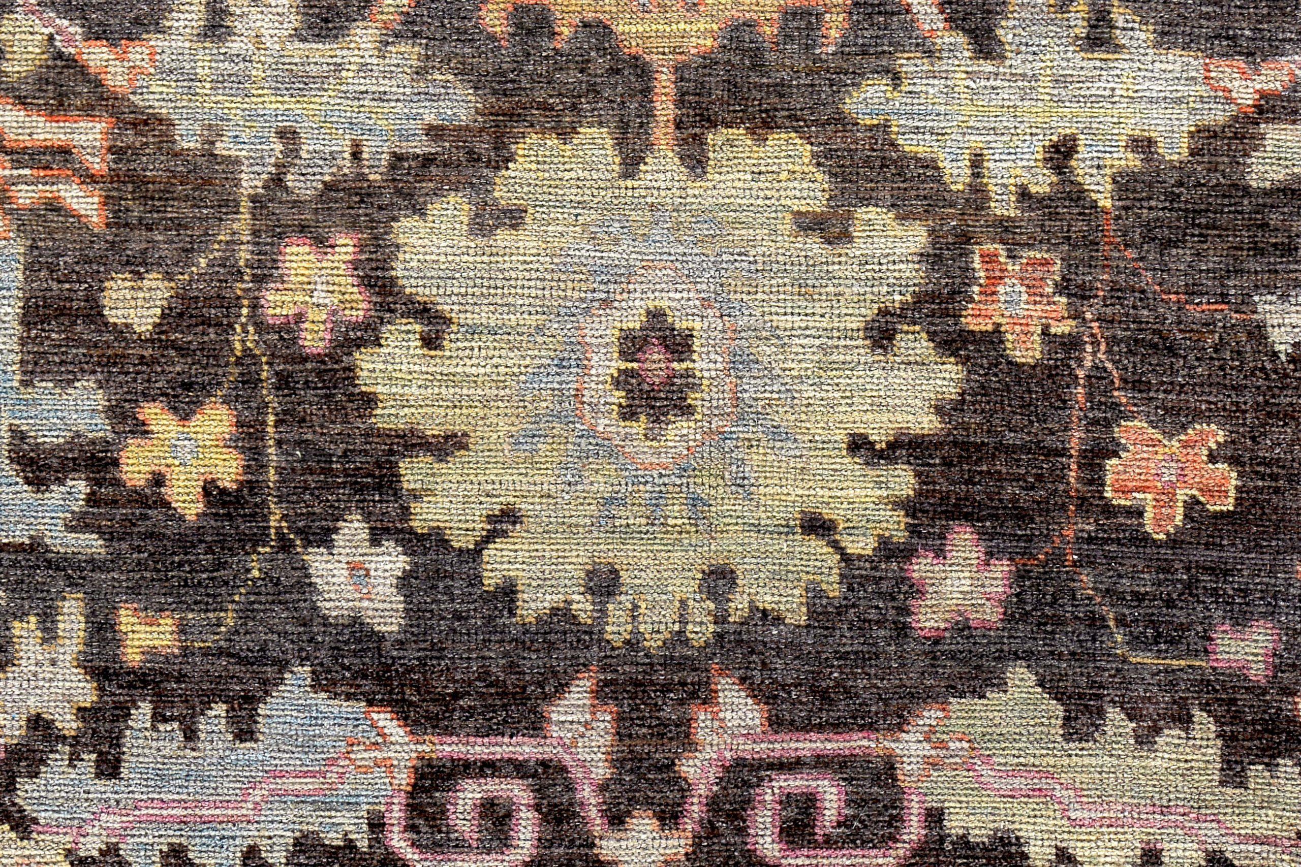Asiatico Tappeti Persian Rose Collection'S Circa 1990 - Lana Marrone Avorio Design - 89379 in vendita