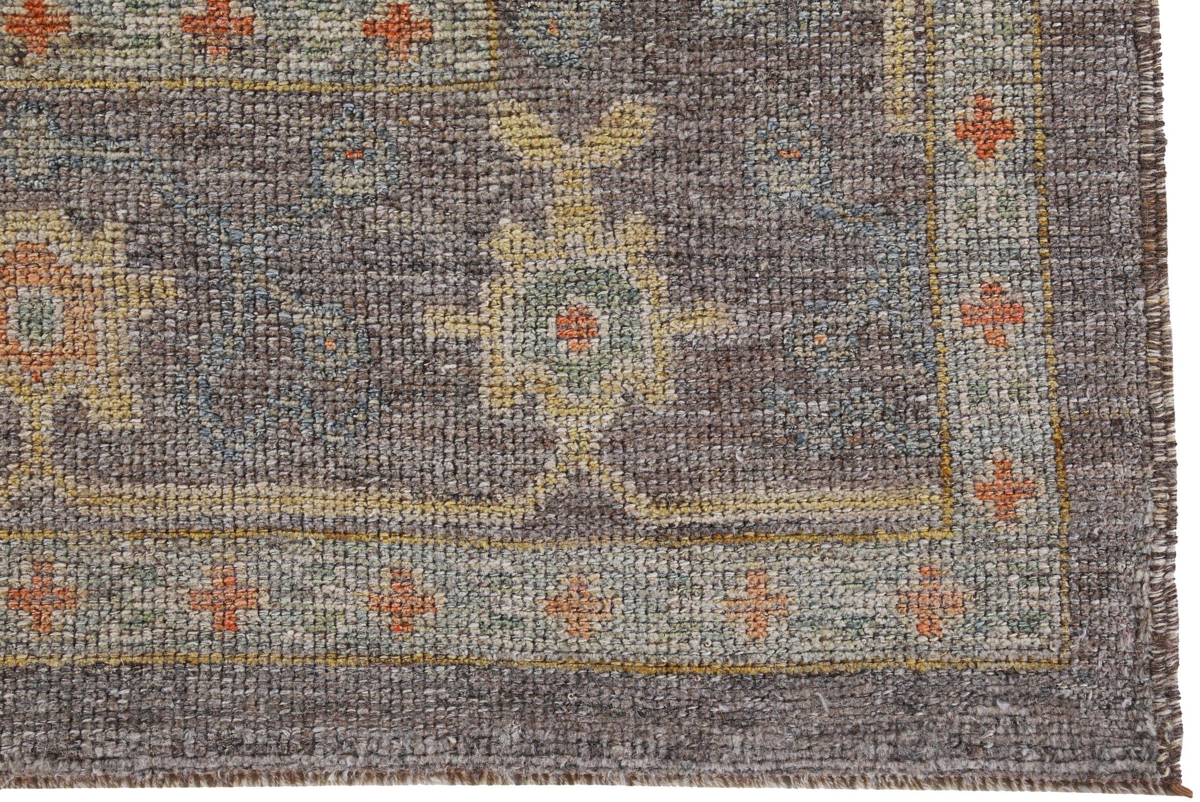 Tappeti Persian Rose Collection'S Circa 1990 - Lana Marrone Avorio Design - 89397 In condizioni ottime in vendita a Dallas, TX