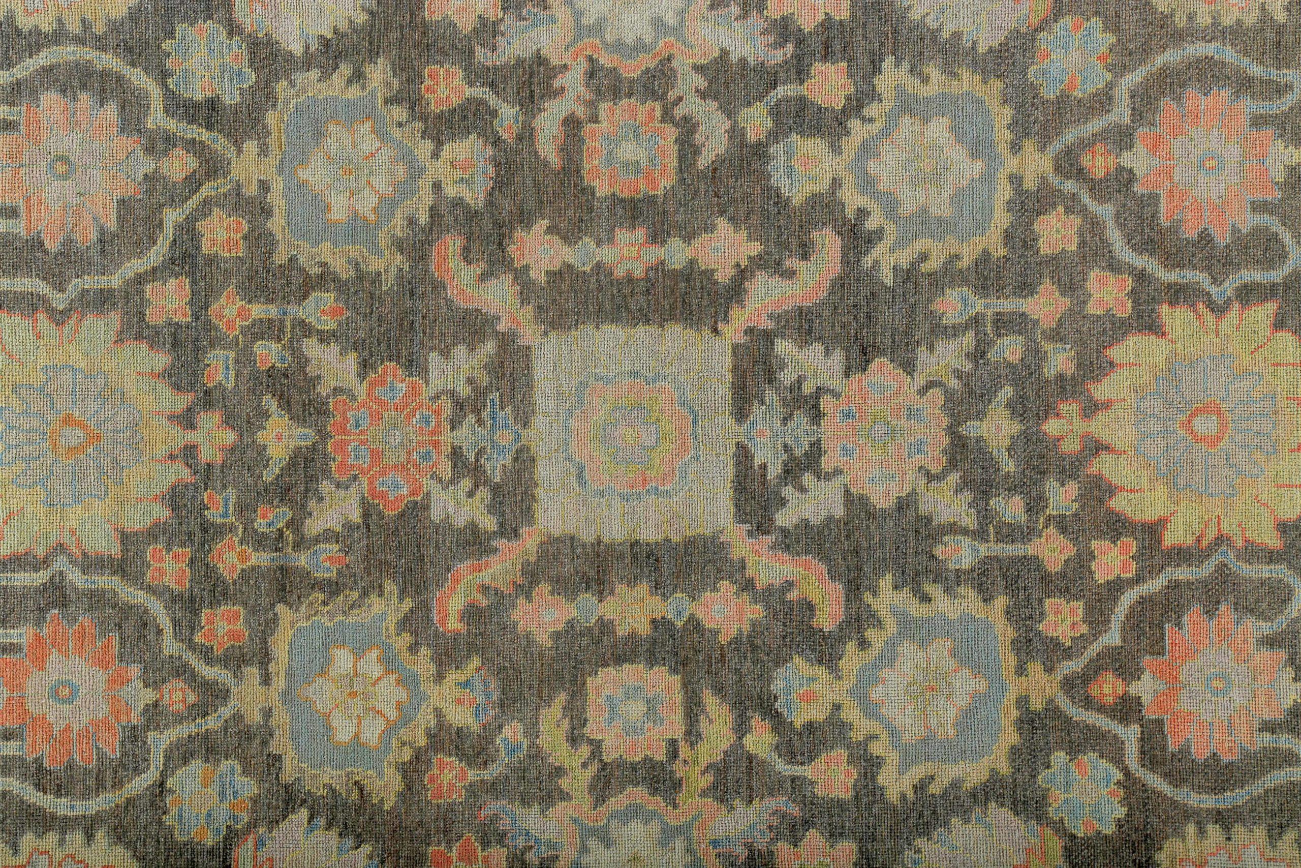 Asiatico Tappeti Persian Rose Collection'S Circa 1990 - Lana Marrone Avorio Rosa - 89135 in vendita
